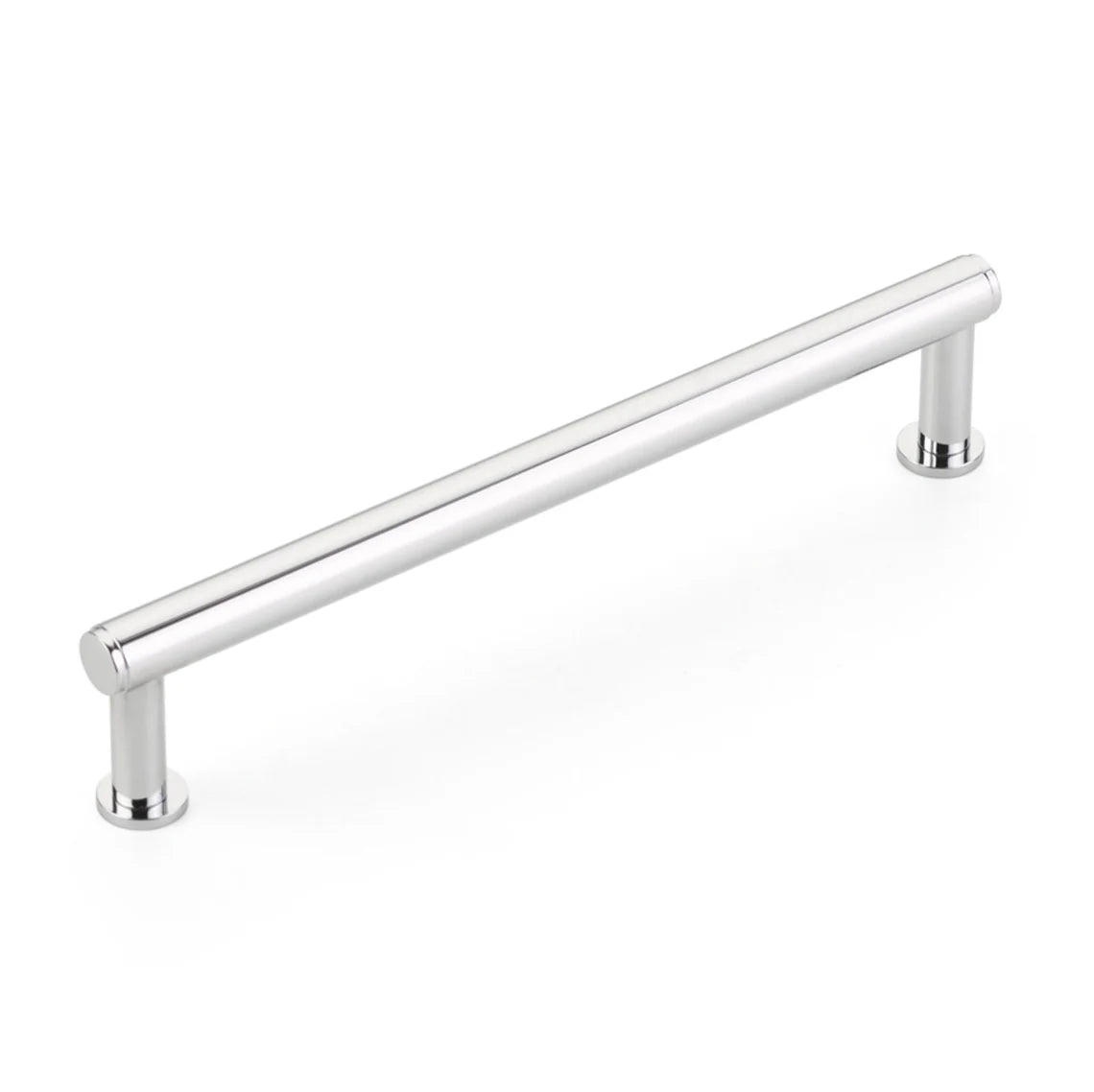 Polished Chrome Maison No. 2 Smooth Drawer Pulls and Cabinet Knobs with Optional Backplate - Modern Kitchen & Bathroom Hardware for Cabinets, Dressers, and Furniture (Set of 10)