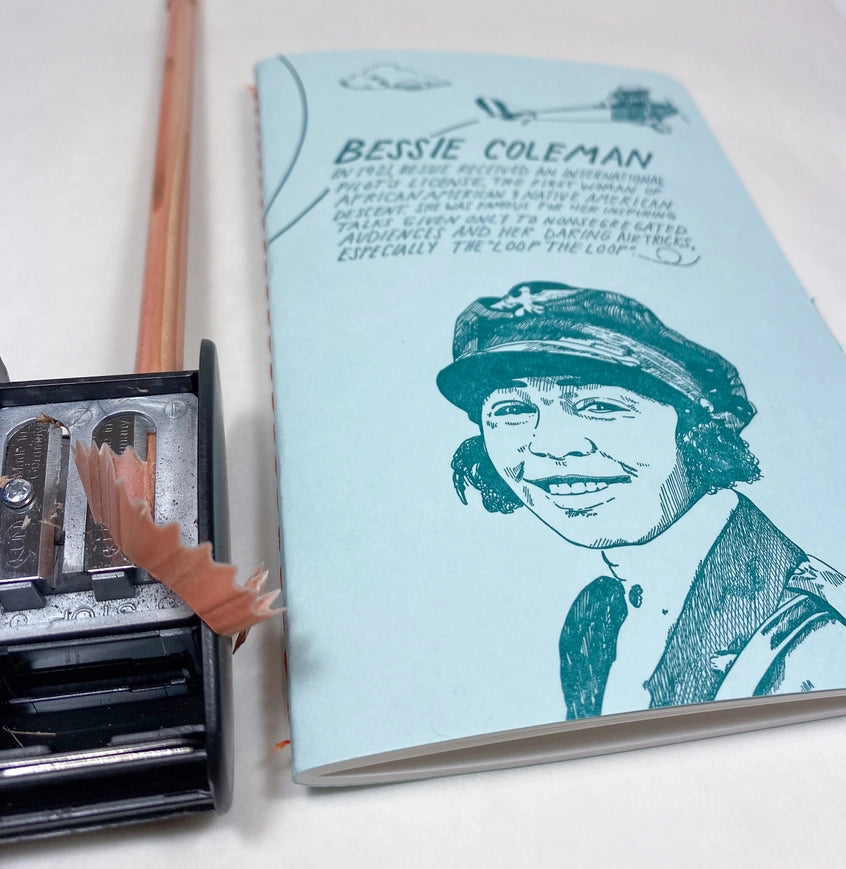 Bessie Coleman Inspirational Notebook - Lined Journal for Women & Students - Perfect for School, Work, Travel & Creative Writing