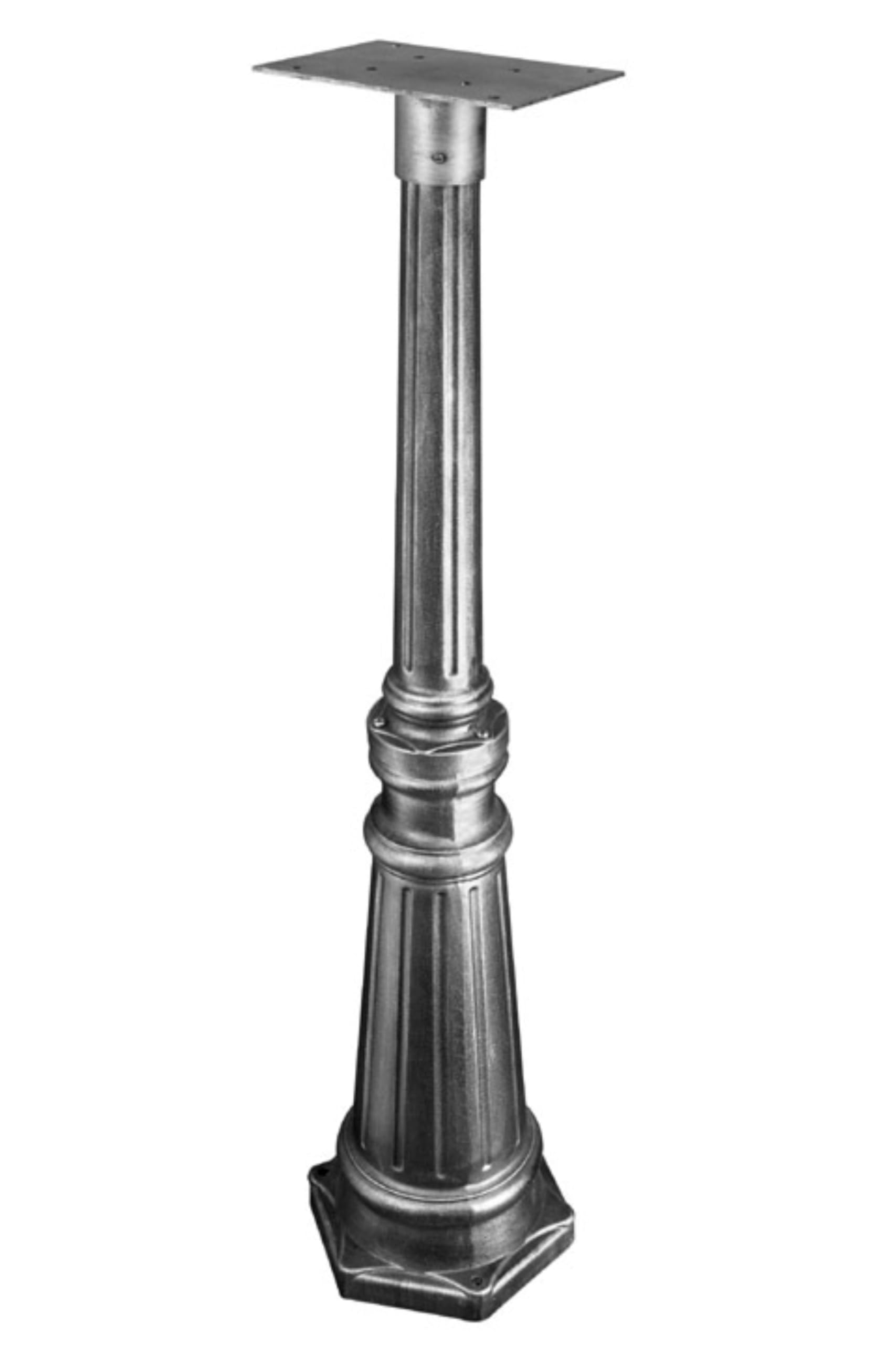 Special Lite Tacoma Mailbox Post - Swedish Silver Cast Aluminum Post for Curbside Mailbox - Durable Outdoor Mailbox Stand - Perfect for Residential Homes, Driveways & Neighborhoods - SPK-591-SW