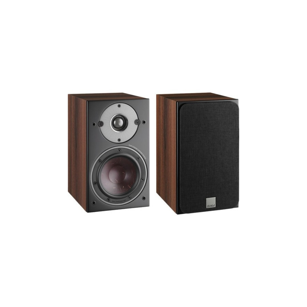 DALI Oberon 1 Compact Bookshelf Speakers - Premium HiFi Bookshelf Speakers for Home Theater, Music Listening & Gaming (Pair, Black/Walnut/White) - Perfect for Living Room, Bedroom & Home Studio Setup