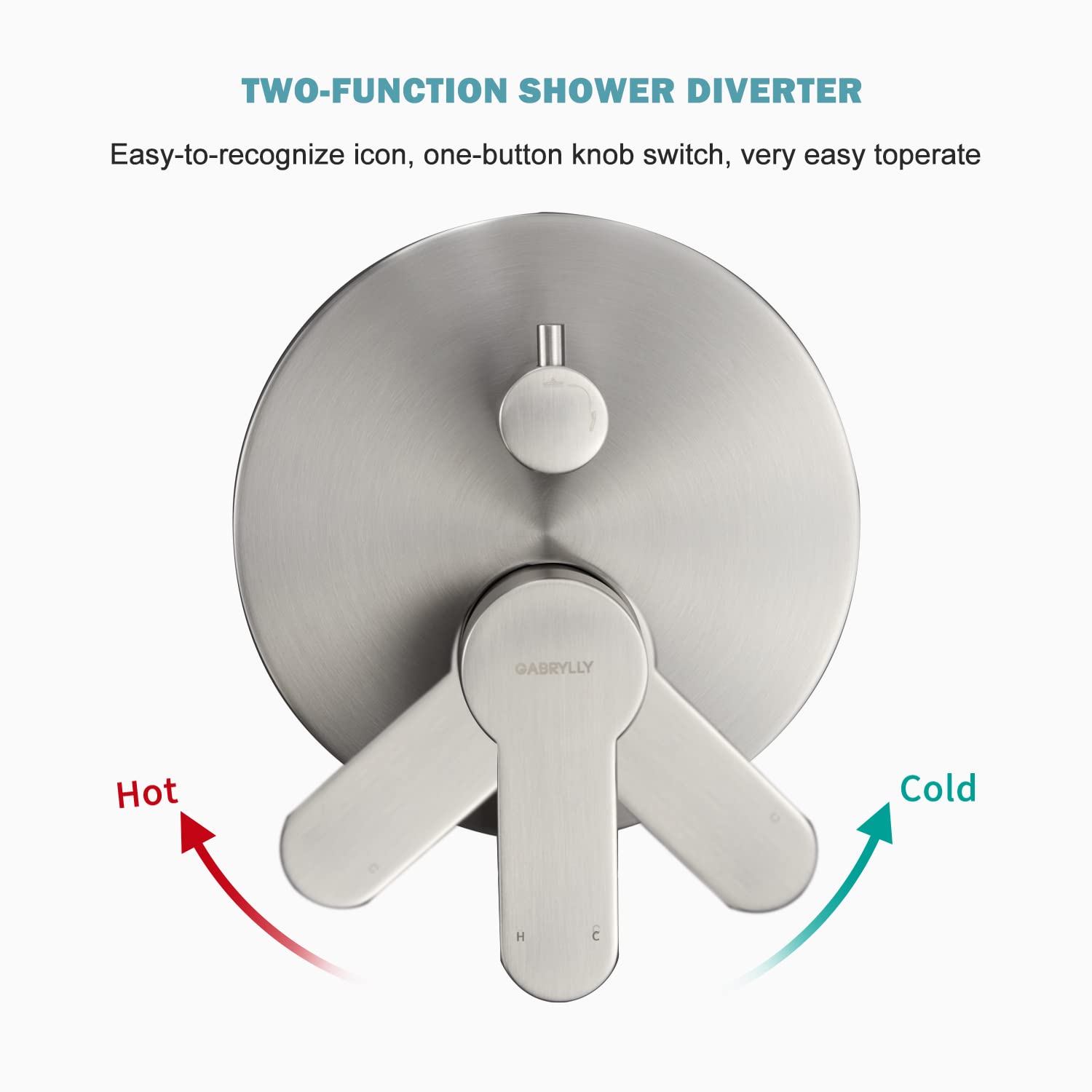 Gabrylly Brushed Nickel Shower System - 8