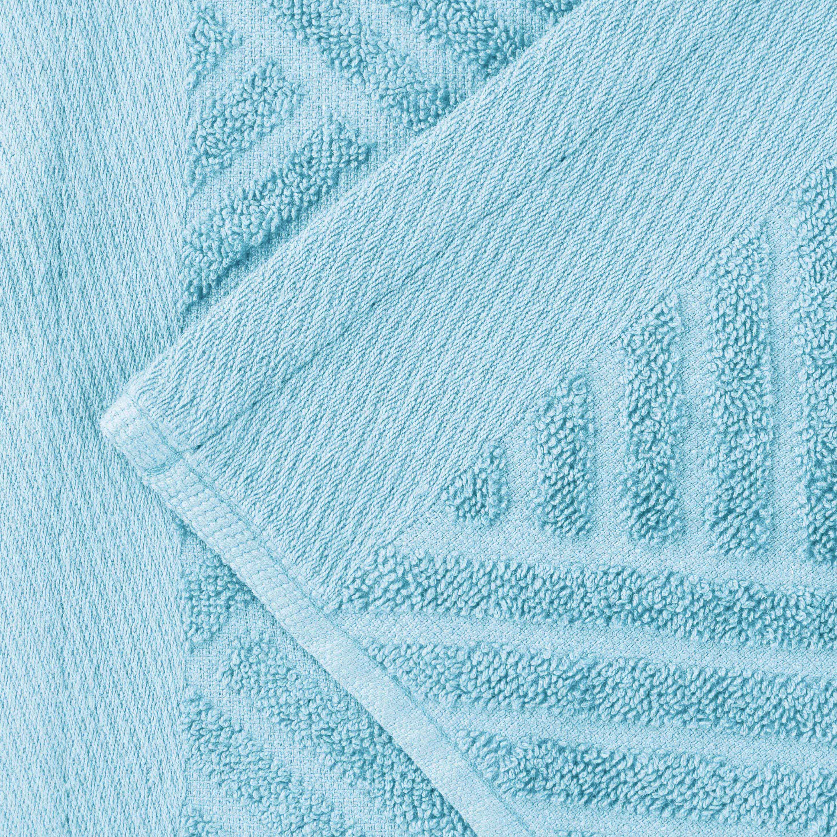 Luxury 6-Piece Egyptian Cotton Towel Set - Basketweave Jacquard & Solid Design - Ultra Soft & Absorbent Bath Towels for Spa, Hotel, or Home Use
