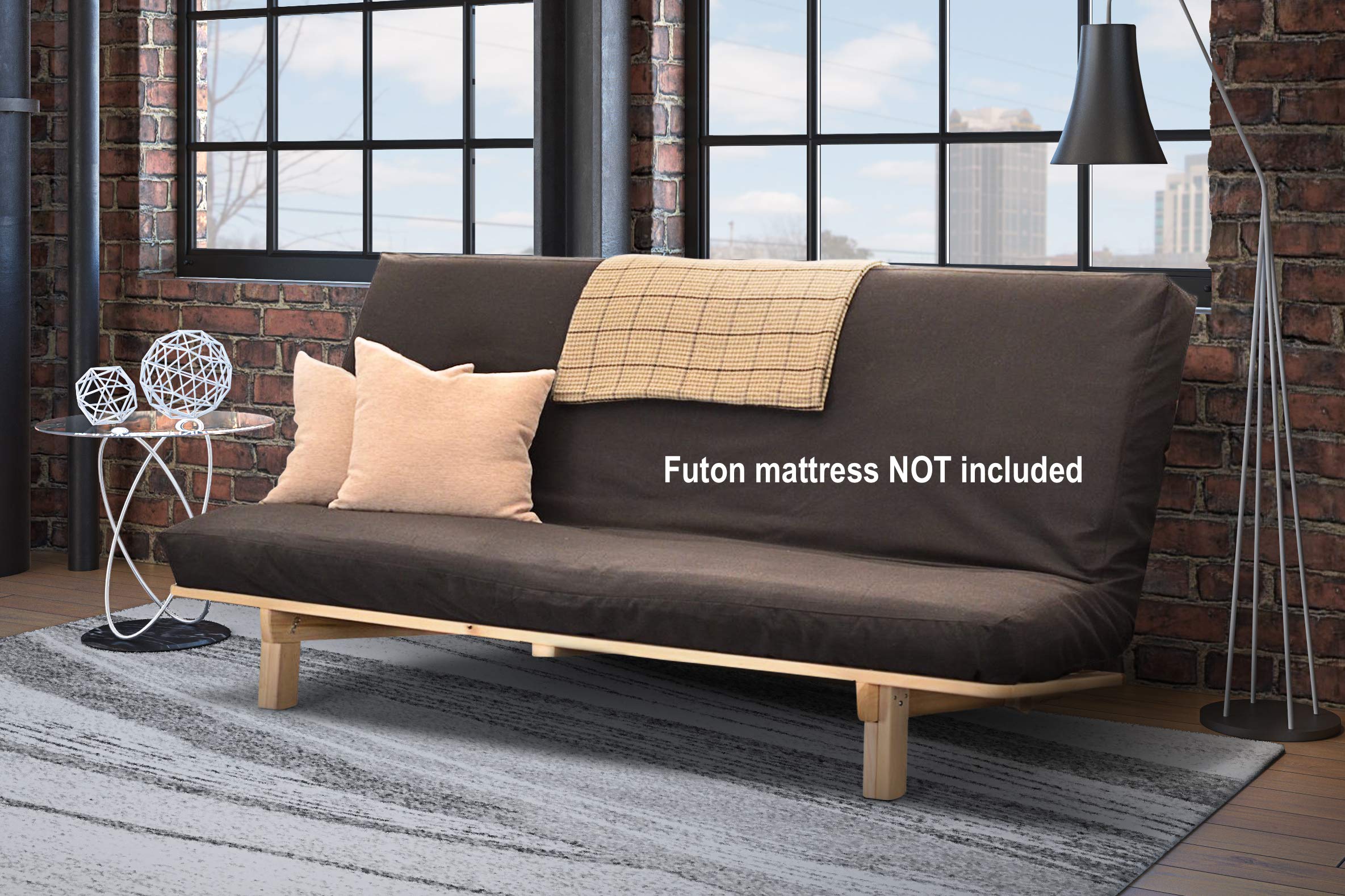 KD Frames Studio Bifold Futon - Full Size Convertible Sofa Bed for Small Spaces | Space-Saving Furniture for Apartments, Dorms & Guest Rooms