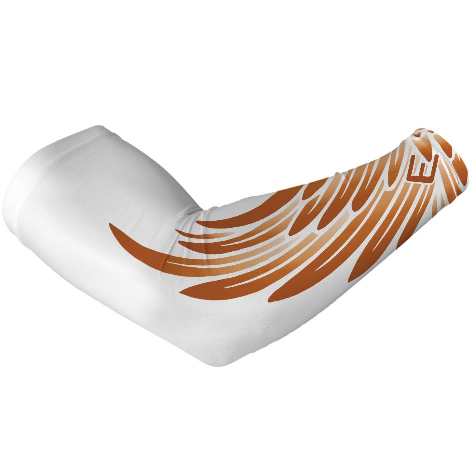 Orange Wing Arm Sleeve - UV Protection & Breathable Sports Arm Cover for Basketball, Running, Cycling & Outdoor Activities