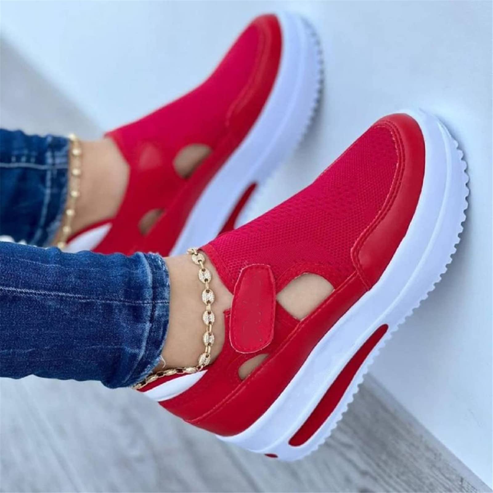 2022 Women's Spring Sneakers - Breathable Casual Sport Shoes, Comfortable Canvas Fashion Trainers with Mesh Design | Perfect for Running, Walking & Everyday Wear