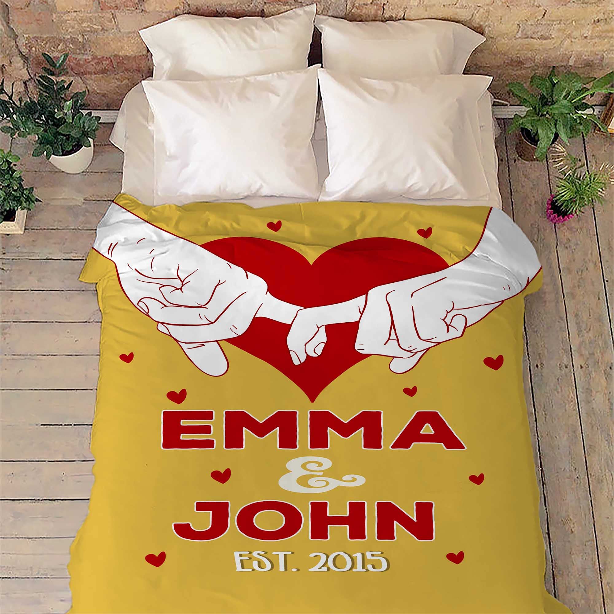 Personalized Couple Blanket - Custom Name & Date - Premium Soft & Warm Throw for Anniversary, Wedding, Christmas Gift - Perfect for Cozy Nights & Romantic Moments