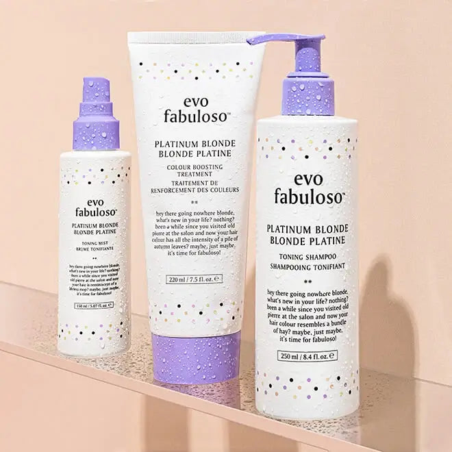 Fabuloso Platinum Blonde Toning Mist for Hair - Purple Shampoo & Conditioner to Neutralize Brassy Tones - Perfect for Blonde, Silver & Gray Hair Care at Home