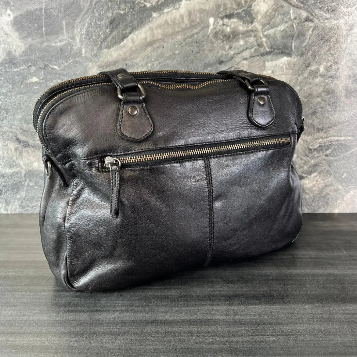 Premium MET Leather Handbag for Women - Dual Handle Shoulder Bag with Front Zipper Pockets | Stylish Work Tote, Office Bag & Everyday Purse for Professional Women