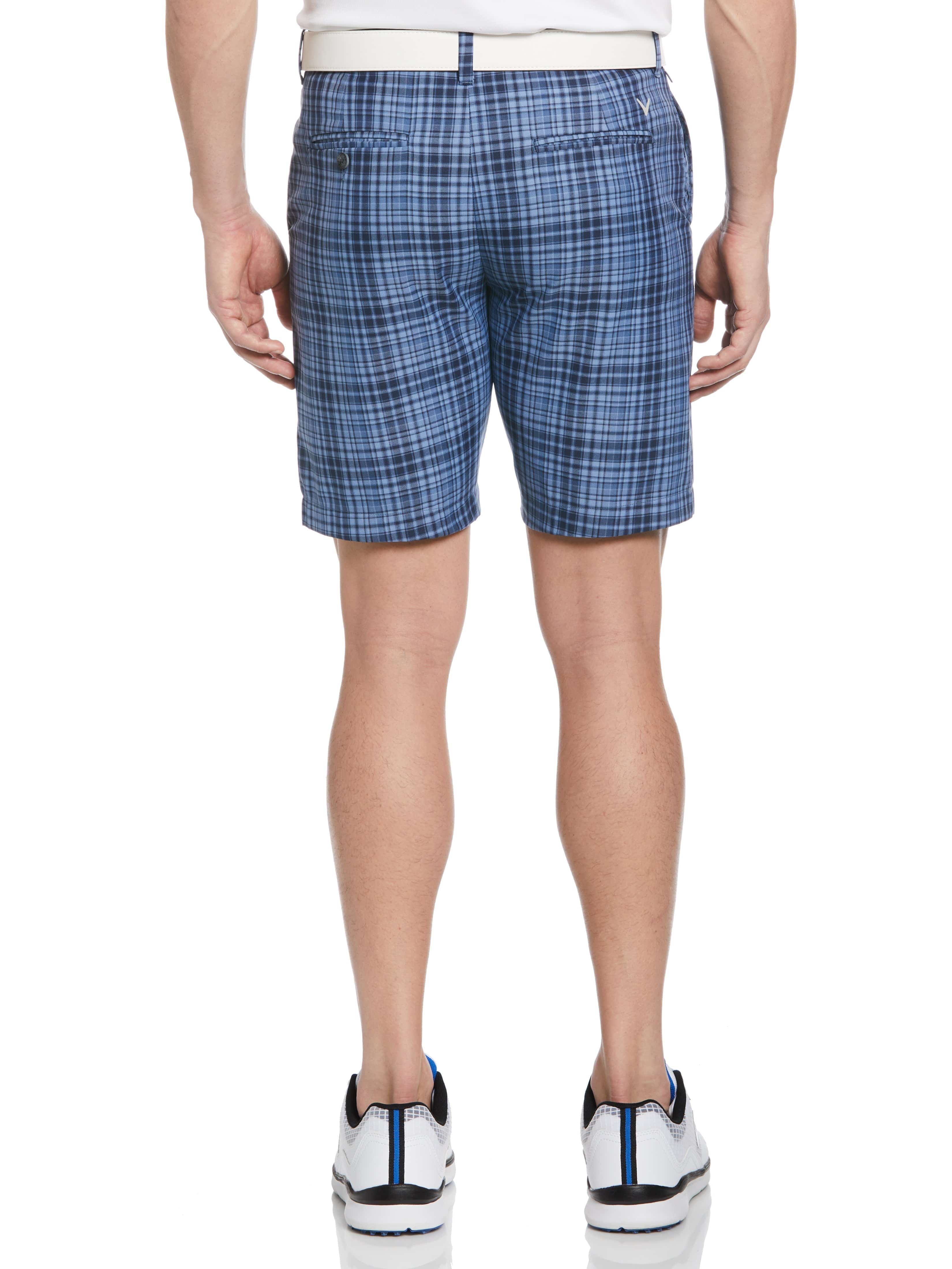 Men's Comfortable Sun-Worn Plaid Ergo Shorts - Breathable & Lightweight for Outdoor Activities, Hiking, and Casual Wear