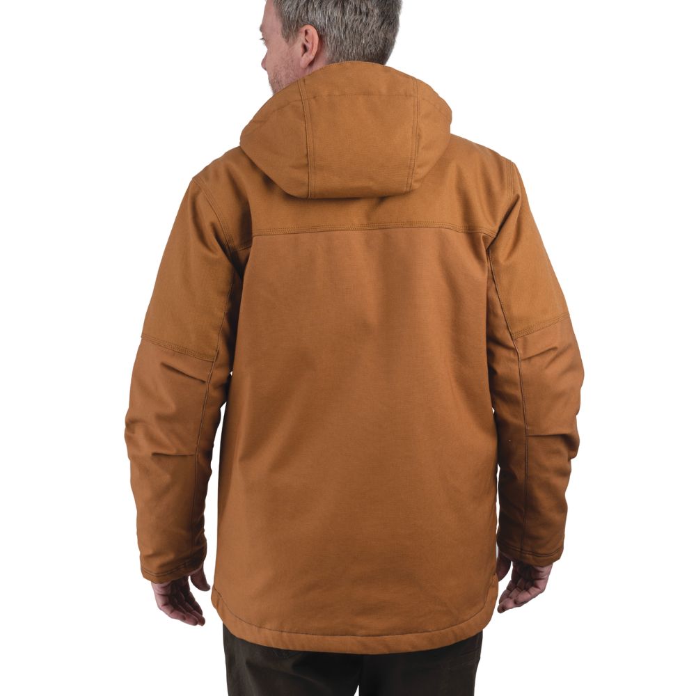 Men's Edgewood Waterproof Duck Insulated Work Coat - Heavy Duty Winter Jacket for Outdoor Work & Hunting | Warm & Durable Brown YC12 | Perfect for Construction, Farming & Cold Weather Activities
