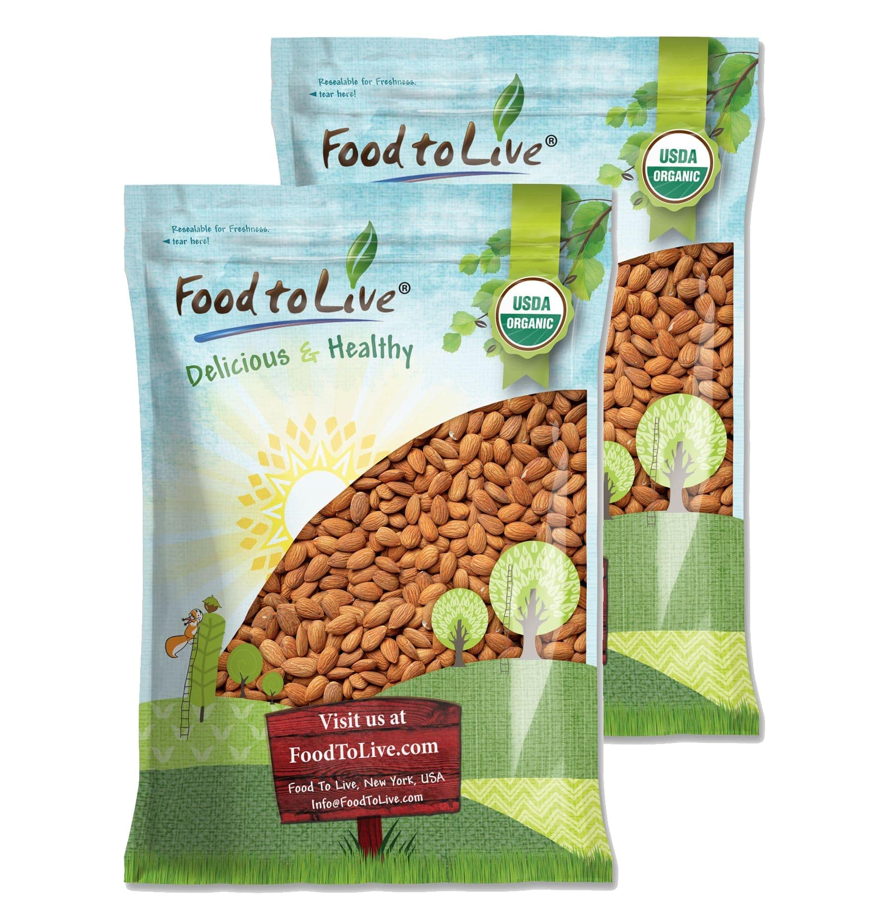 Organic California Almonds, 16 Pounds – Non-GMO, Whole, Unsalted, Unroasted, Keto, Vegan | Bulk Raw Almonds Rich in Vitamin E & Protein | Perfect for Snacking, Almond Milk, Butter, Baking, Desserts, Trail Mix & Healthy Recipes