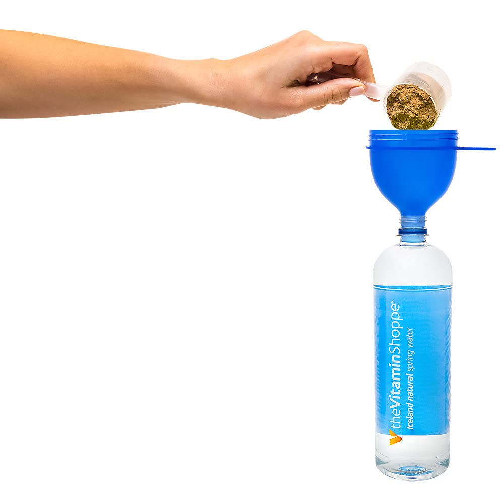 BodyTech Medium Powder Funnel - 100mL (3.4oz) BPA-Free Portable Funnel for Protein, Supplements & Spices | Mess-Free Transfer | Travel, Gym & Kitchen Use (12-Pack, Blue)