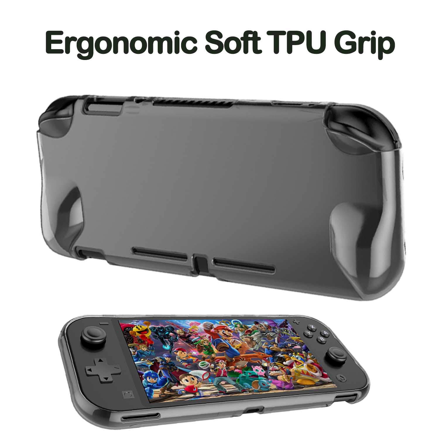 YOOWA Nintendo Switch Lite Accessories Bundle - Carrying Case, Protective Cover, 2-Pack Tempered Glass Screen Protector, Adjustable Stand, 6 Thumb Grips | Perfect for Travel, Gaming Protection & Enhanced Gameplay