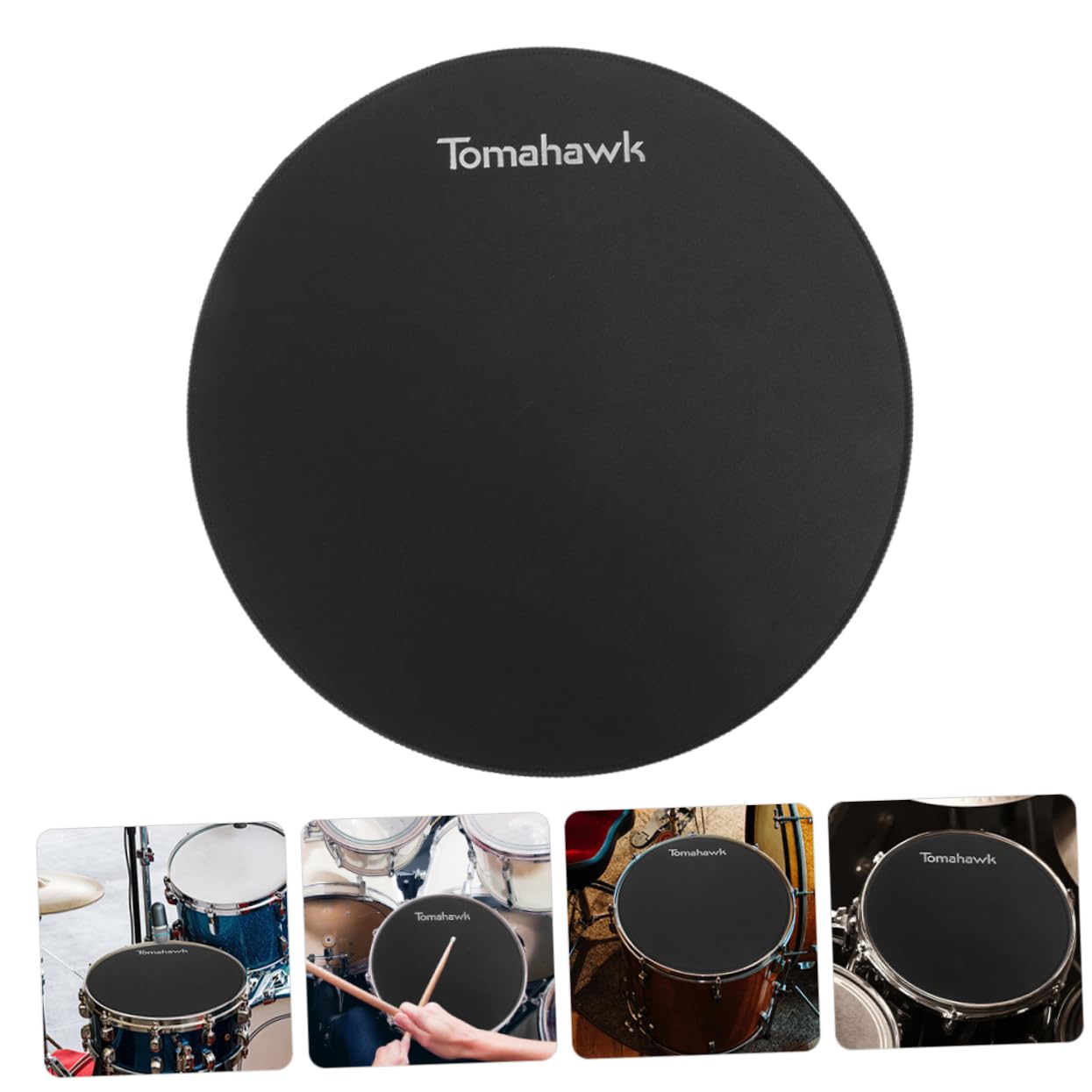 8-Inch Black Drum Silencer Pad - Professional Soundproof Rubber Mute Pad for Snare Drums, Cymbals & Suspension - Noise Reduction for Home Practice, Studio Recording & Live Performances