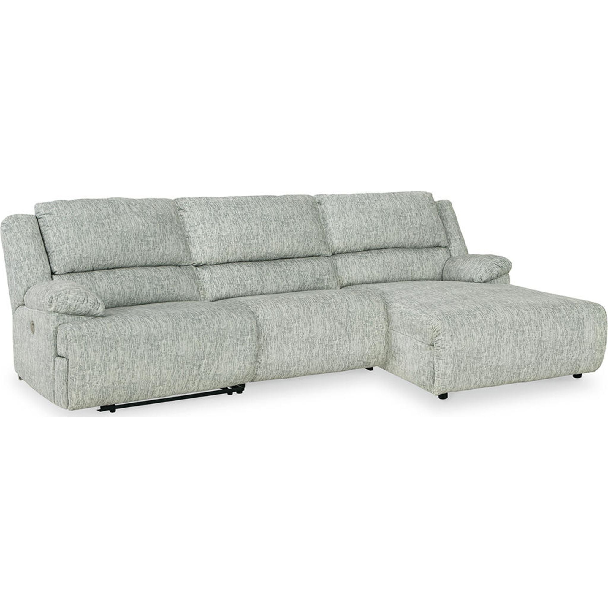 3-Piece Reclining Power Sofa Chaise Set with USB Charging - Modern L-Shaped Sectional Couch for Living Room, Home Theater & Family Gatherings