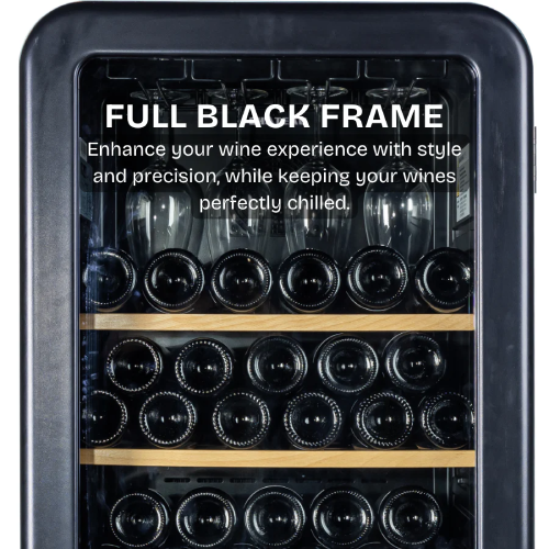 Chateau CW P651 65 Bottle Wine Cooler - Dual Zone Freestanding Wine Refrigerator for Home & Restaurant Use