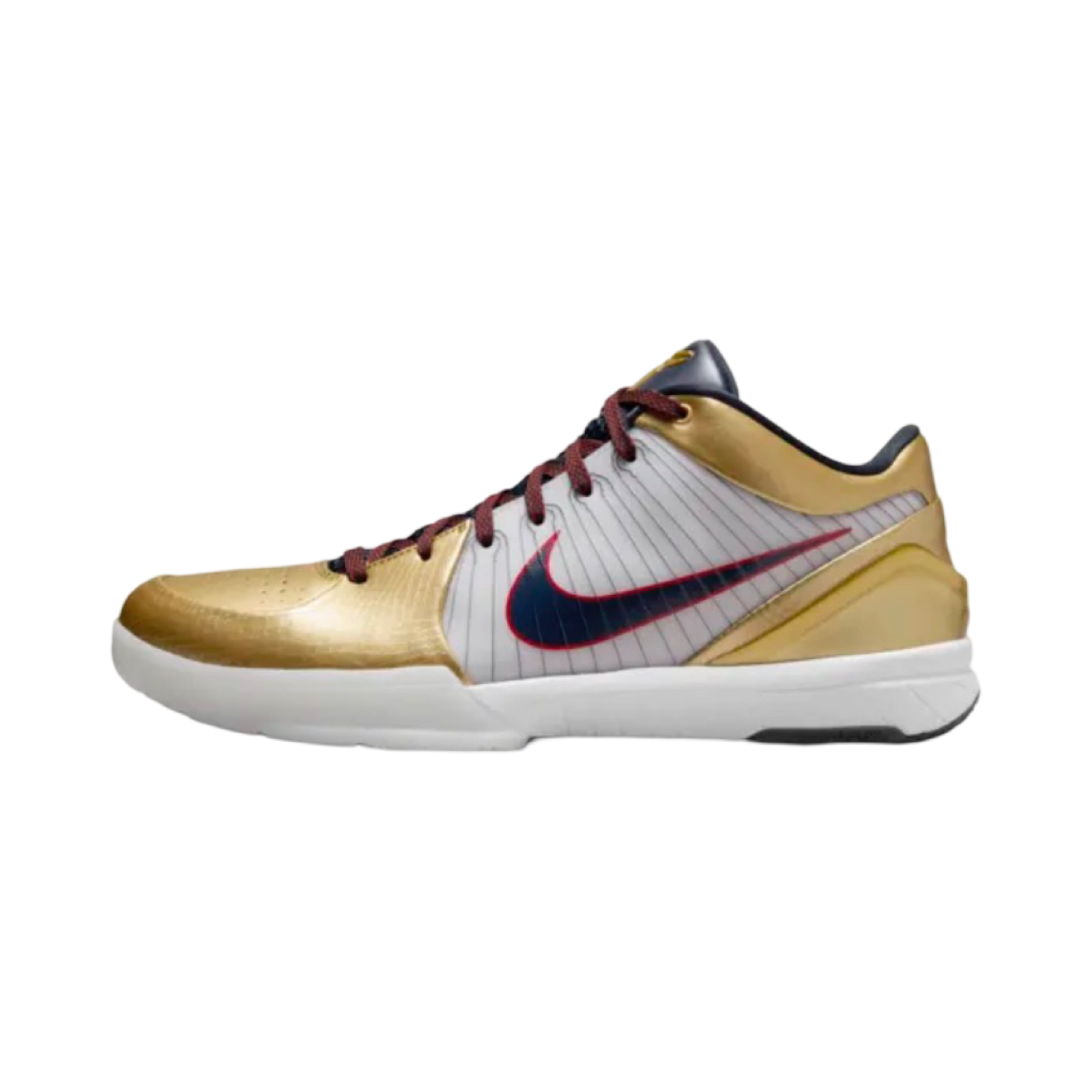 Nike Kobe 4 Basketball Shoes - Olympic Gold Medal Edition in Metallic Gold & Black | Performance Sneakers for Court Play & Streetwear Fashion