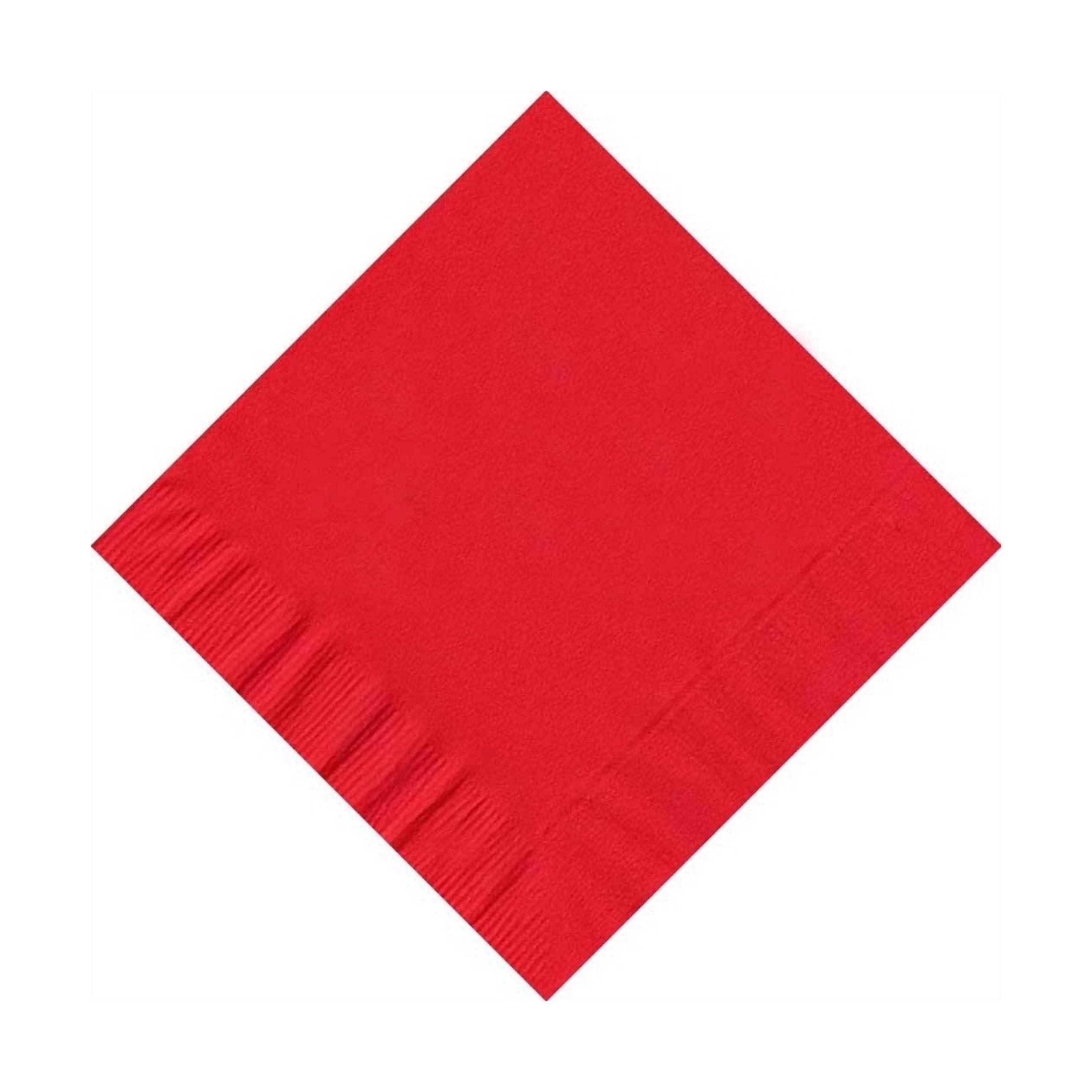 50 Personalized Red Cocktail Napkins - Custom Monogrammed Cocktail Party Napkins for Weddings, Birthday & Holiday Celebrations