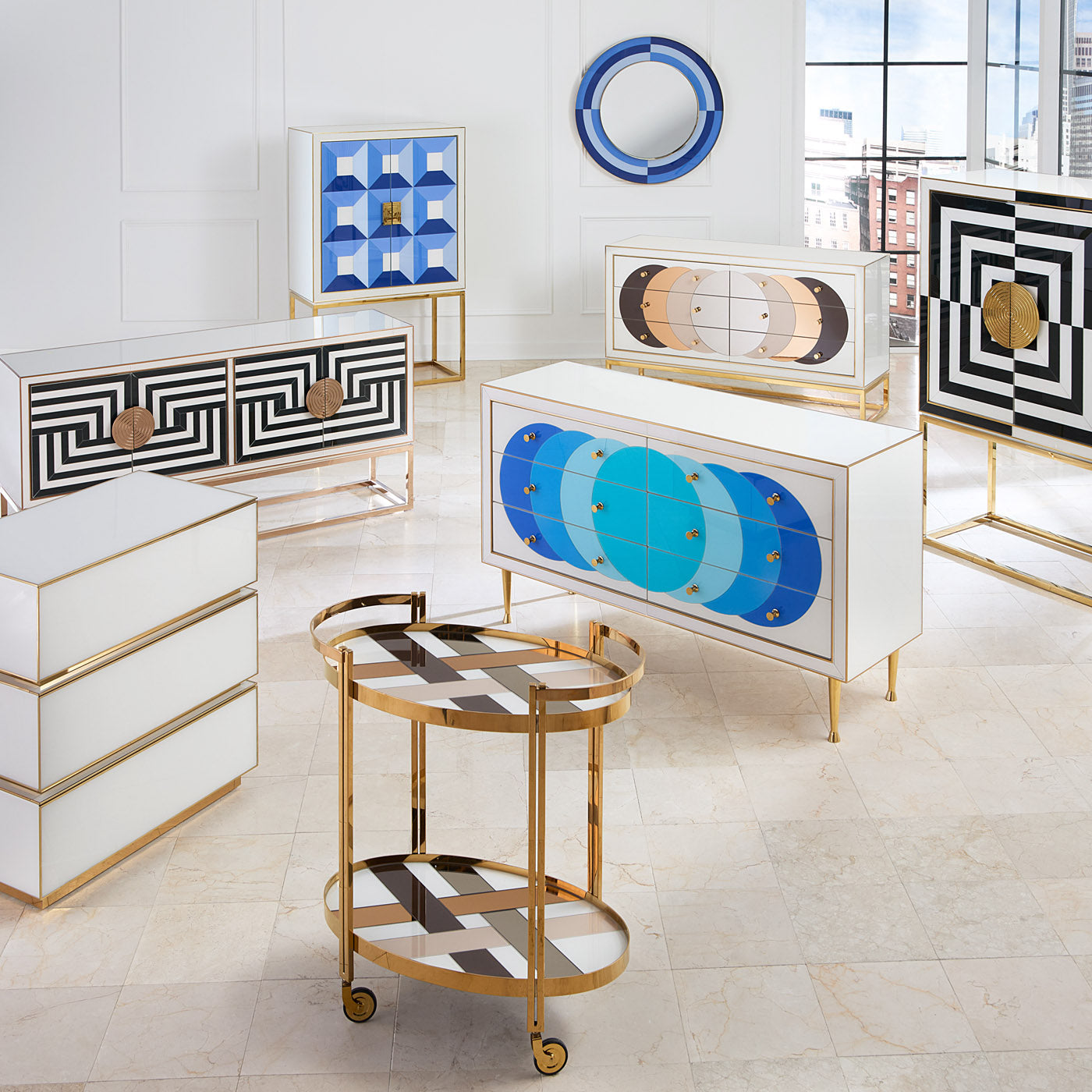 Op Art Bar - Modern Abstract Wall Decor for Living Room, Bedroom & Office | Unique Geometric Design Home Decor