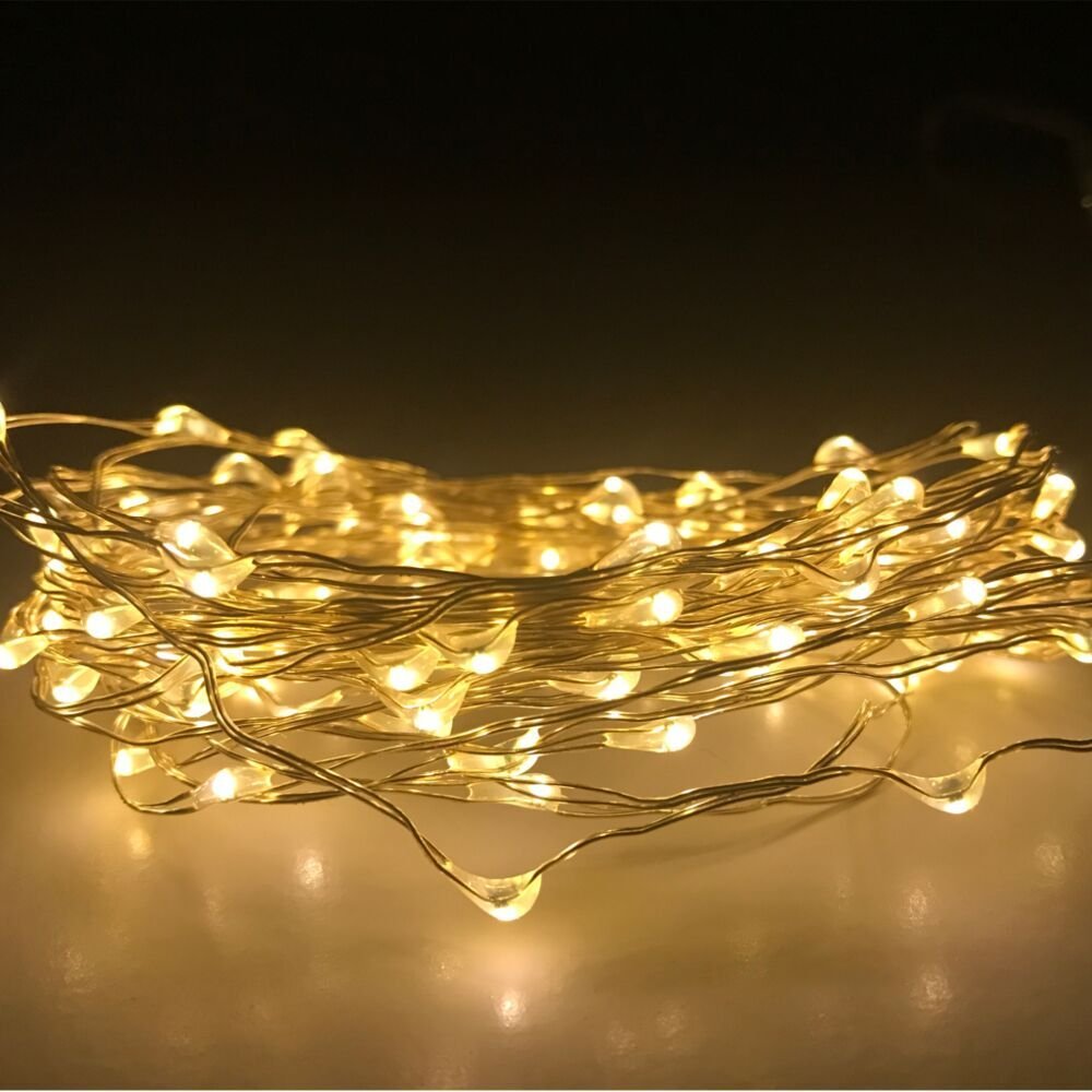Solar LED String Lights 40ft - Waterproof Outdoor/Indoor for Garden, Patio, Party