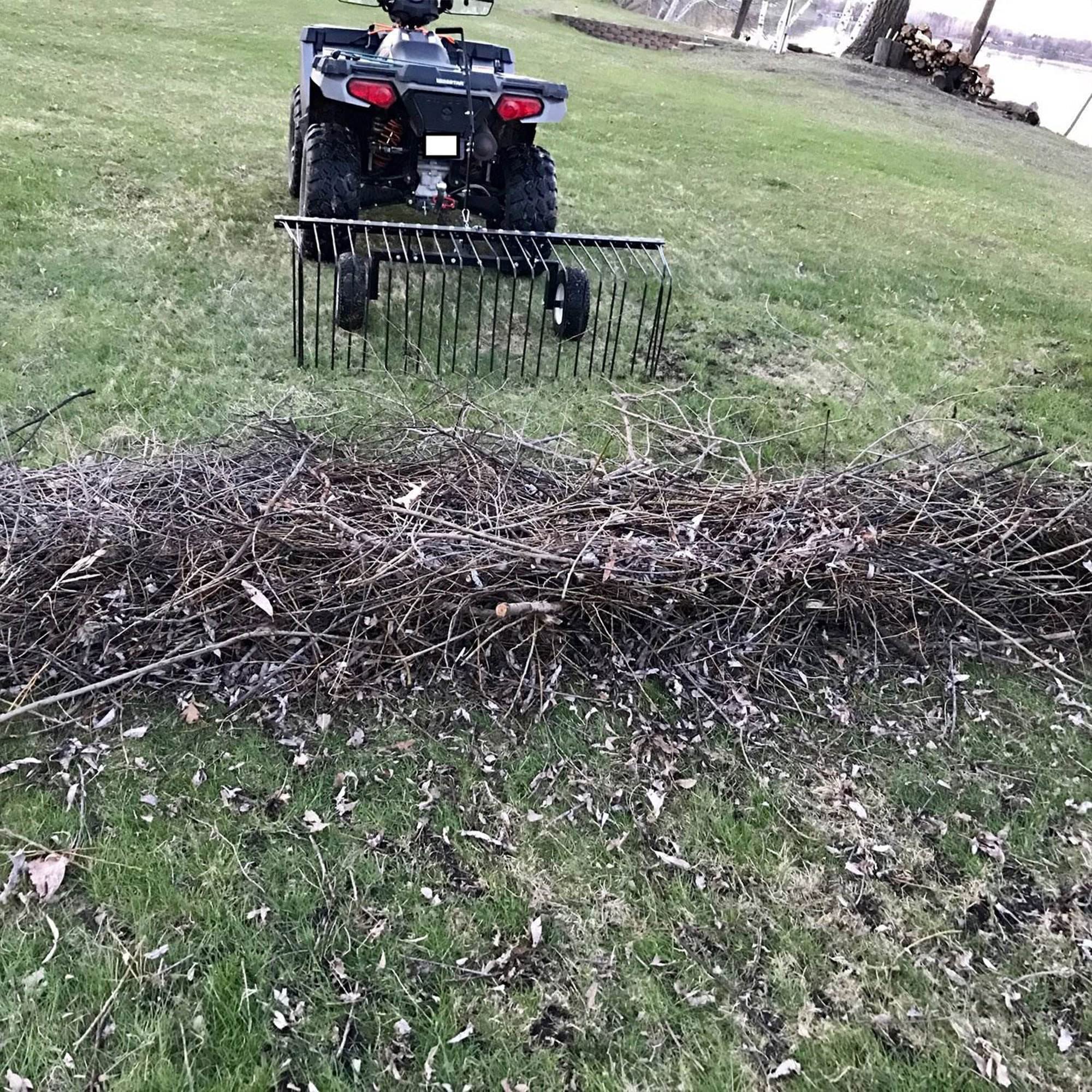 Yard Tuff 60-Inch Tow Behind Lawn Sweeper for ATV & Tractor - 12