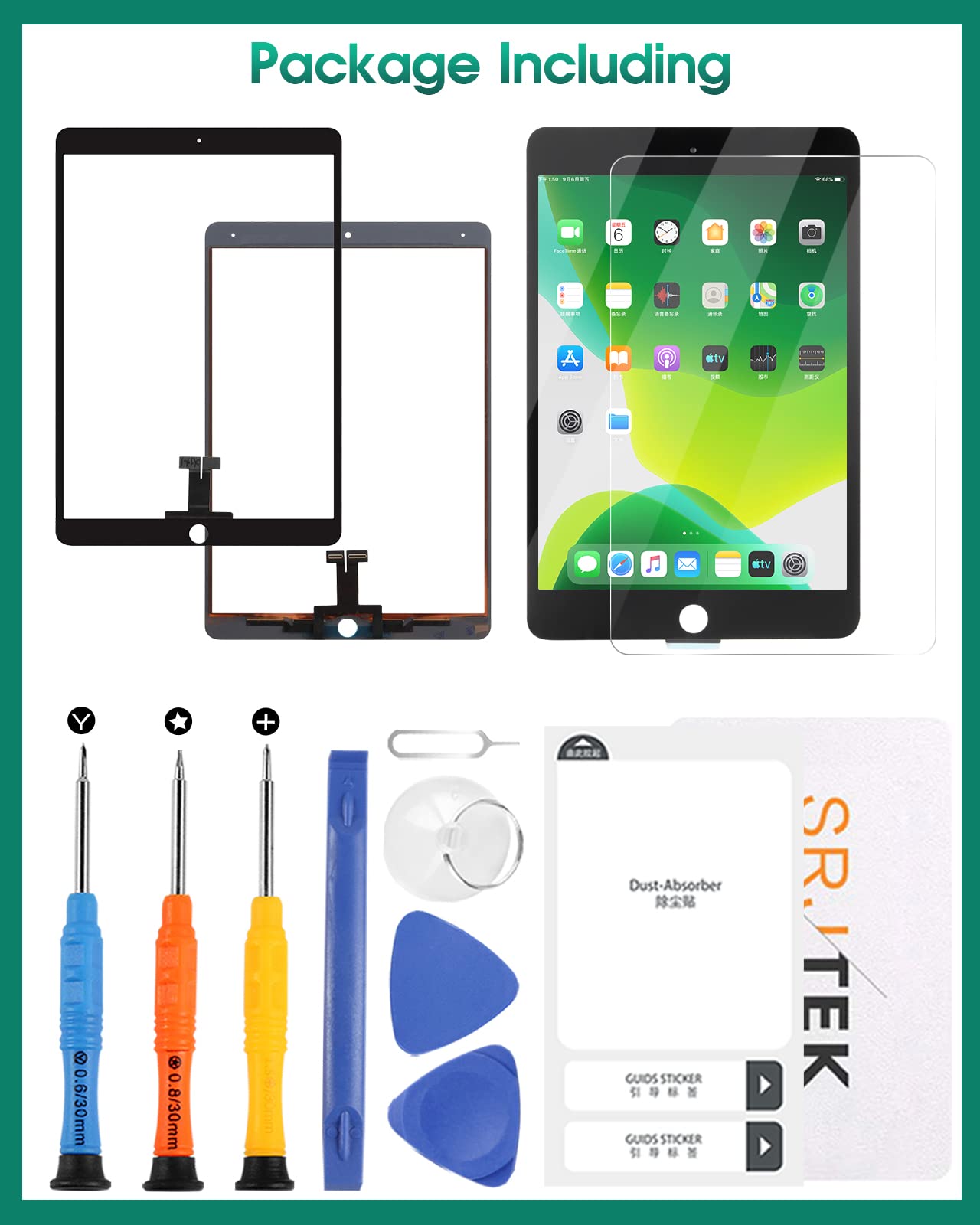 Original Title: Touch Screen Repair Kit for iPad Air 3 2019 A2153 A2123 A2152, for iPad Pro 10.5 (2017) Digitizer A1701 A1709 (Black)   Optimized Title: **iPad Air 3 (2019) & iPad Pro 10.5 (2017) Touch Screen Digitizer Replacement Kit – Compatible with Models A2153, A2123, A2152, A1701, A1709 – DIY Repair Kit (Black) – Perfect for Cracked or Unresponsive Screen Fix**