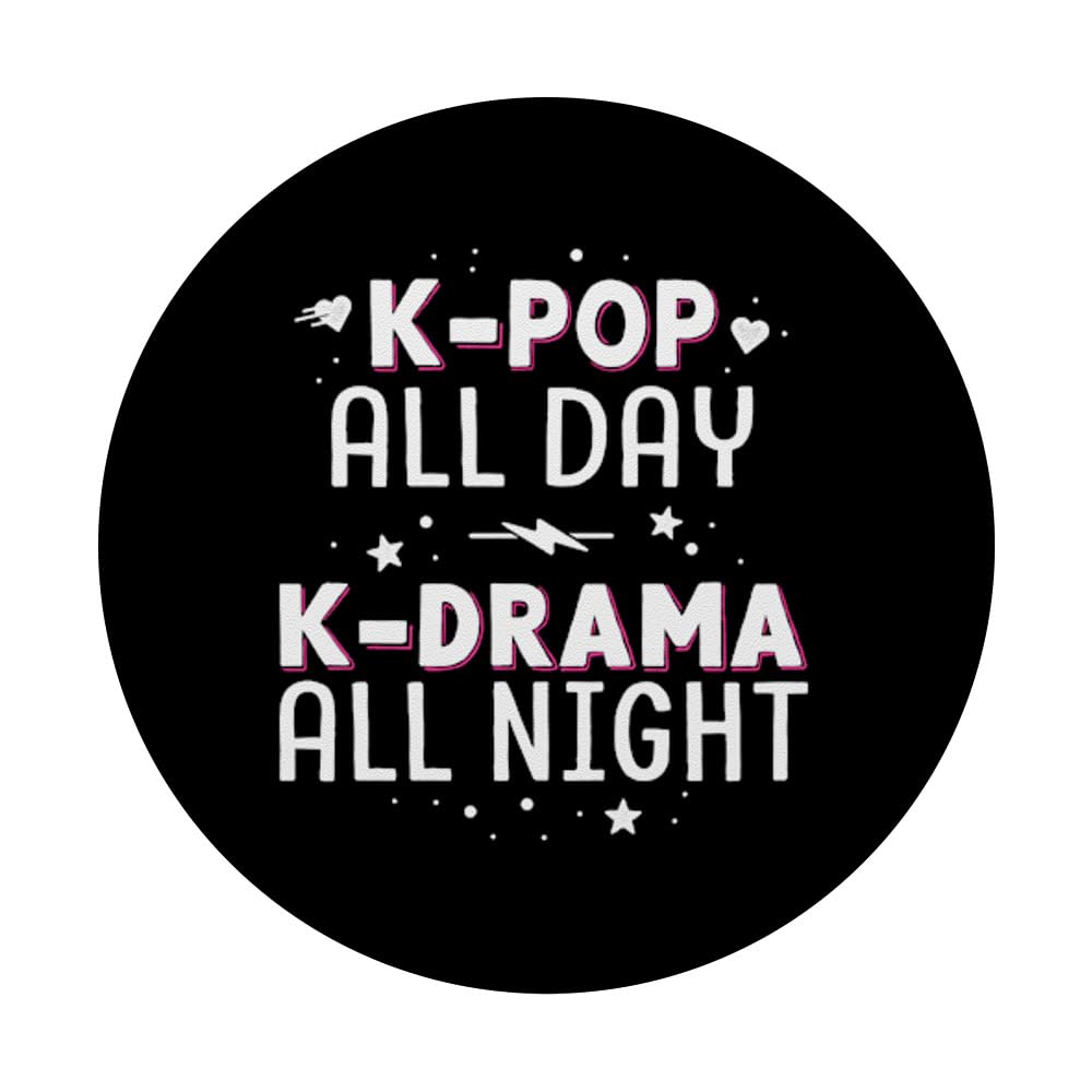 K-Pop & K-Drama Korean PopSockets PopGrip - Swappable Phone Grip for Samsung, iPhone & Tablets | Perfect for Fans, Concerts & Binge-Watching Dramas
