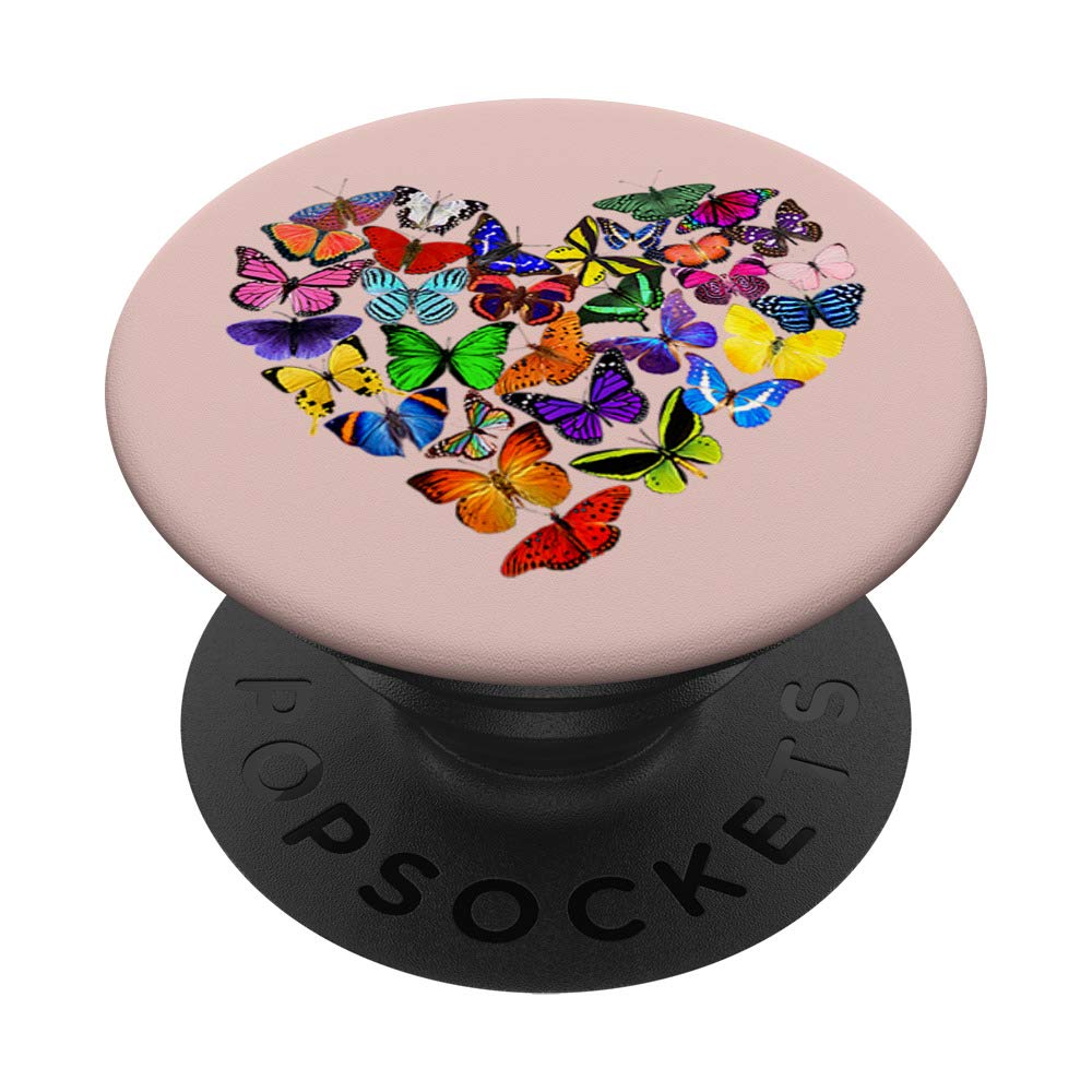 Butterfly Rose PopSockets Swappable PopGrip - Heart Full of Love Design for Phone, Tablet & Grip Stand | Perfect for Valentine's Day Gifts & Everyday Use