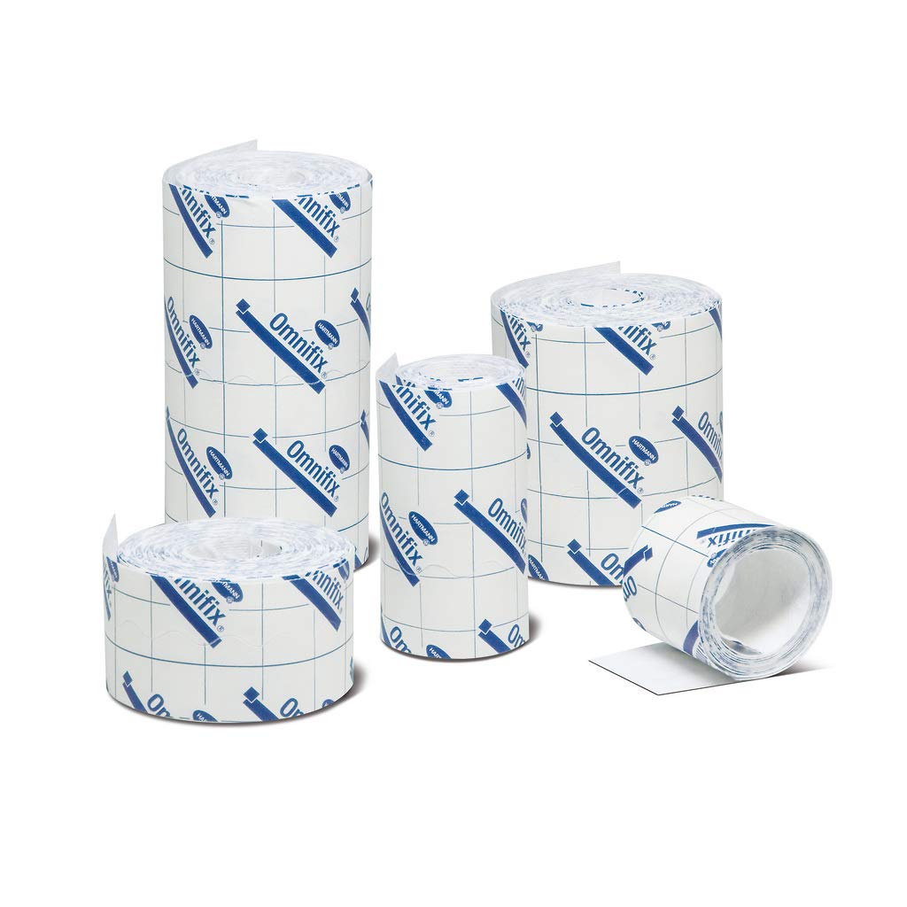 Hartmann Omnifix Latex-Free Non-Woven Medical Tape - 4 Inch x 10 Yards (Box of 12 Rolls) - Breathable Wound Dressing Retention Tape for First Aid, Bandage Securing & Post-Surgical Care
