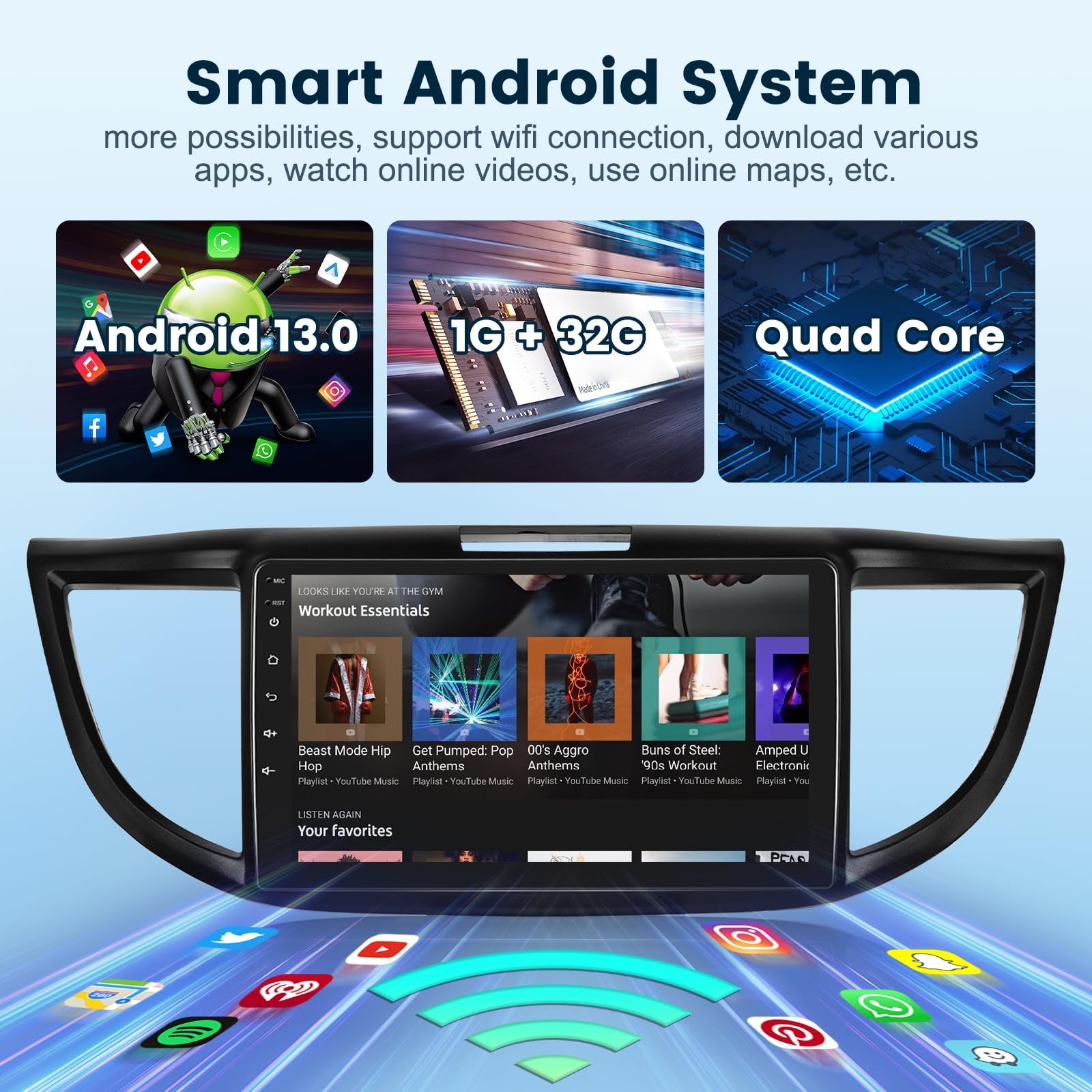 Android 13 Car Stereo for Honda CRV 2012-2016 | 9
