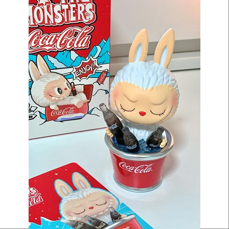 Labubu The Monsters Coca Cola Series Time to Cool Down - Limited Edition Vinyl Art Toy Figure for Collectors, Perfect for Home Decor, Office Display, and Gift Giving