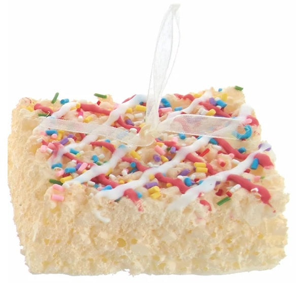 2.75 Inch Realistic Rice Crispy Treat PVC Ornament - Perfect for Christmas Tree Decor, Party Favors, and DIY Crafts