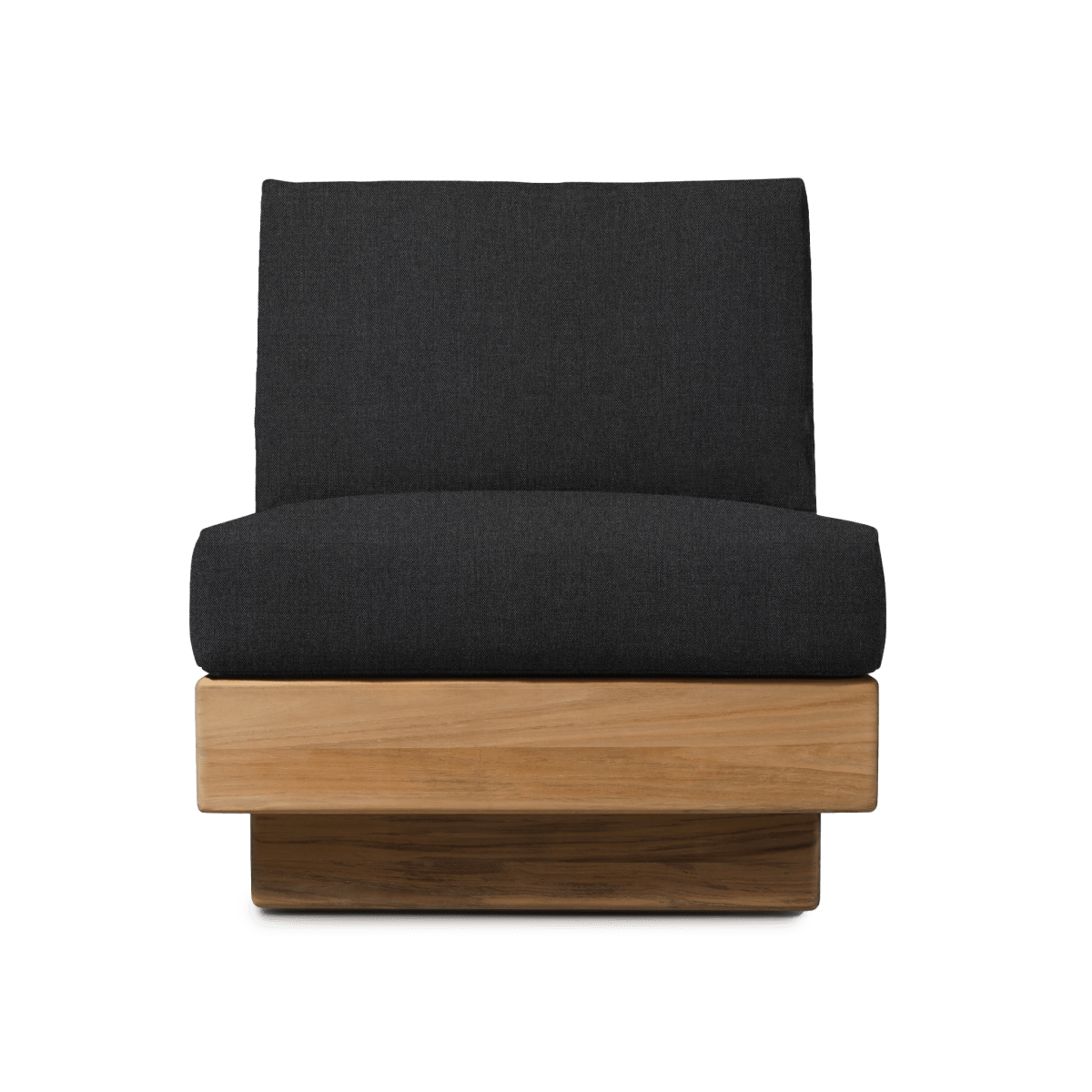 Tulum Armless Lounge Chair - Modern Boho Indoor/Outdoor Accent Chair for Living Room, Patio, or Bedroom - Lightweight & Comfortable