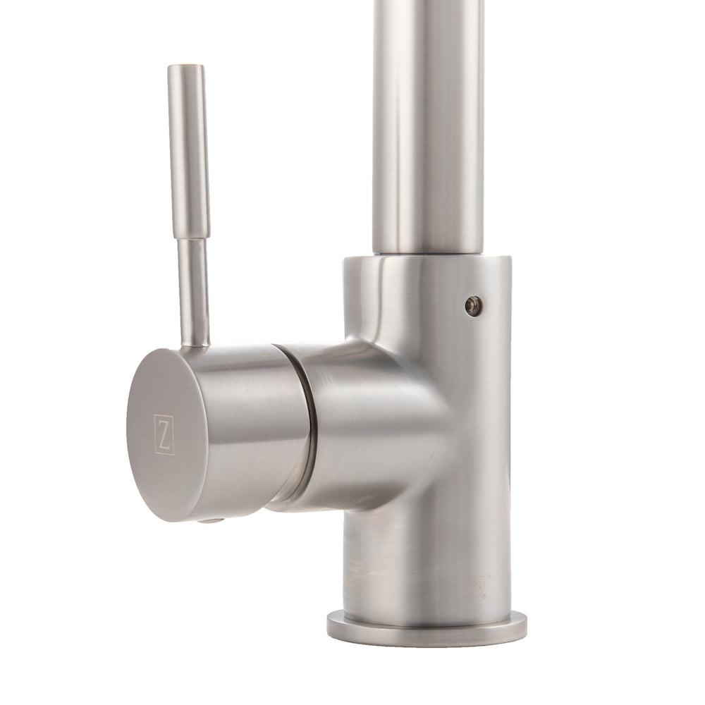 ZLINE Monet Pull Down Single Handle Brushed Nickel Kitchen Faucet - Modern High Arc Design for Easy Dishwashing & Food Prep (MON KF BN)