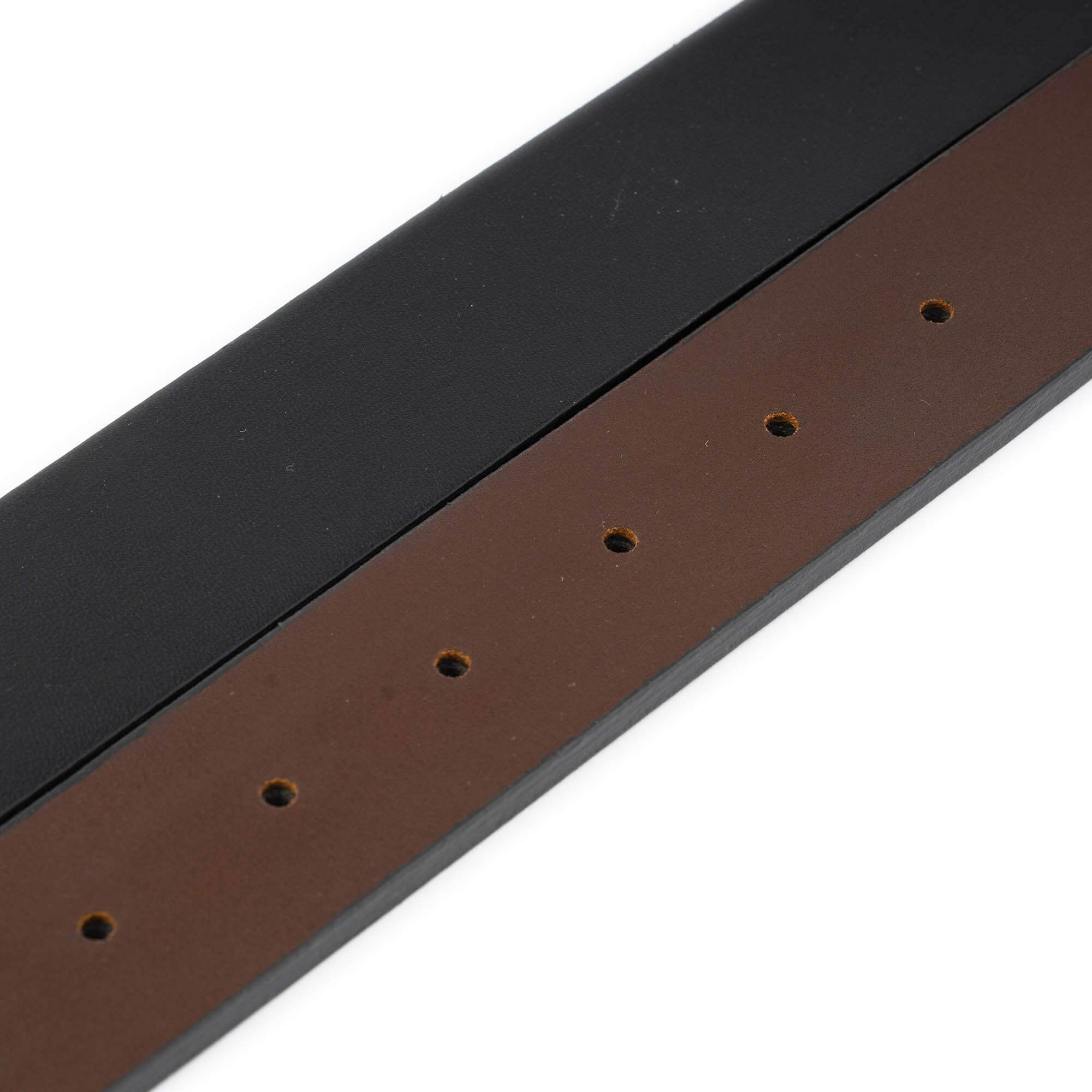 Montblanc Men's Reversible Belt Strap - Black & Brown Genuine Leather Replacement Buckle Strap | Perfect for Business, Casual & Formal Wear