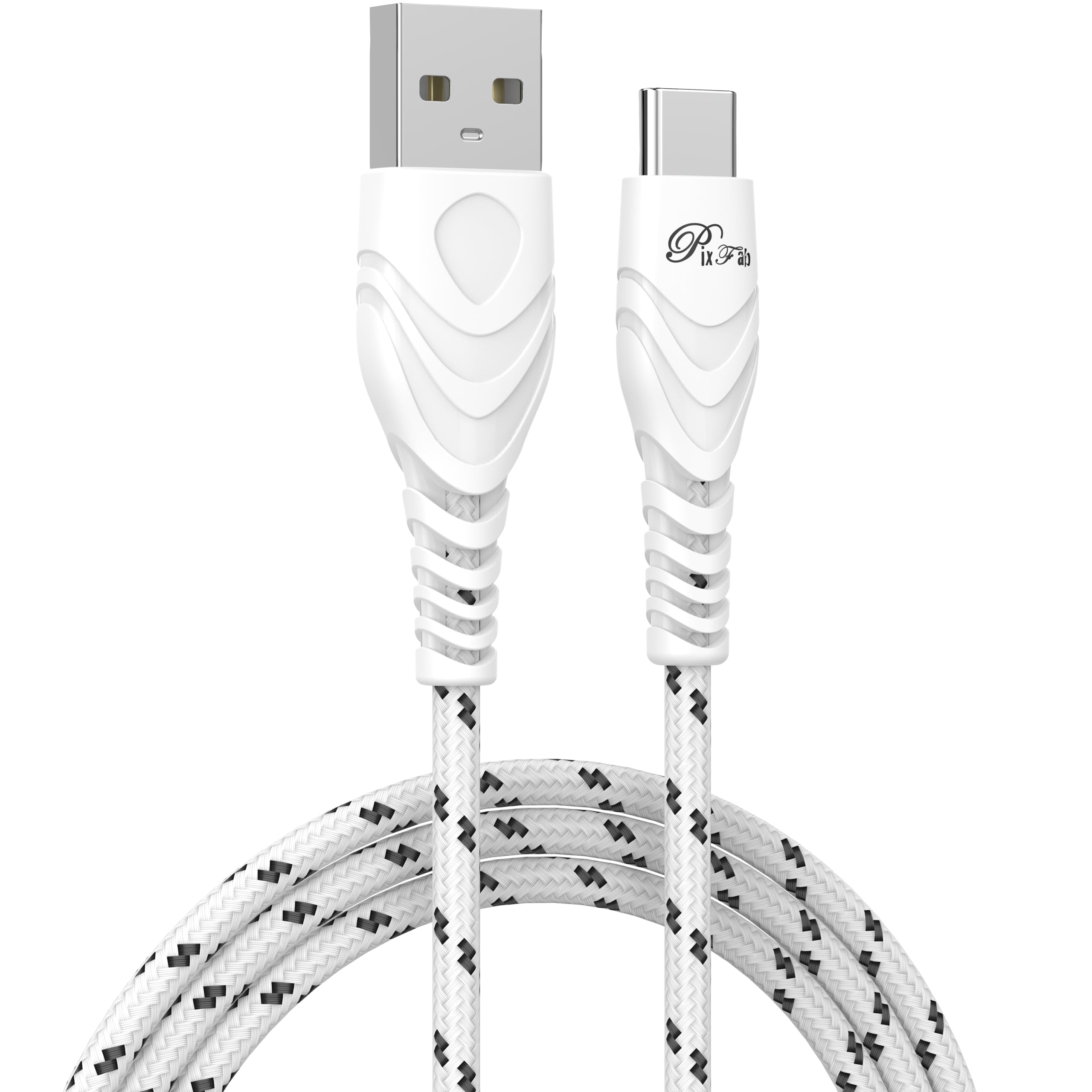 Fast Charging USB C Cable for Google Pixel 9/9A/8/8A/8 Pro/7/7A/7 Pro/6/6A/6 Pro - Durable Nylon Braided Type C to USB A Charger Cord (1M/3.3ft, White) - Perfect for Home, Office & Travel Charging