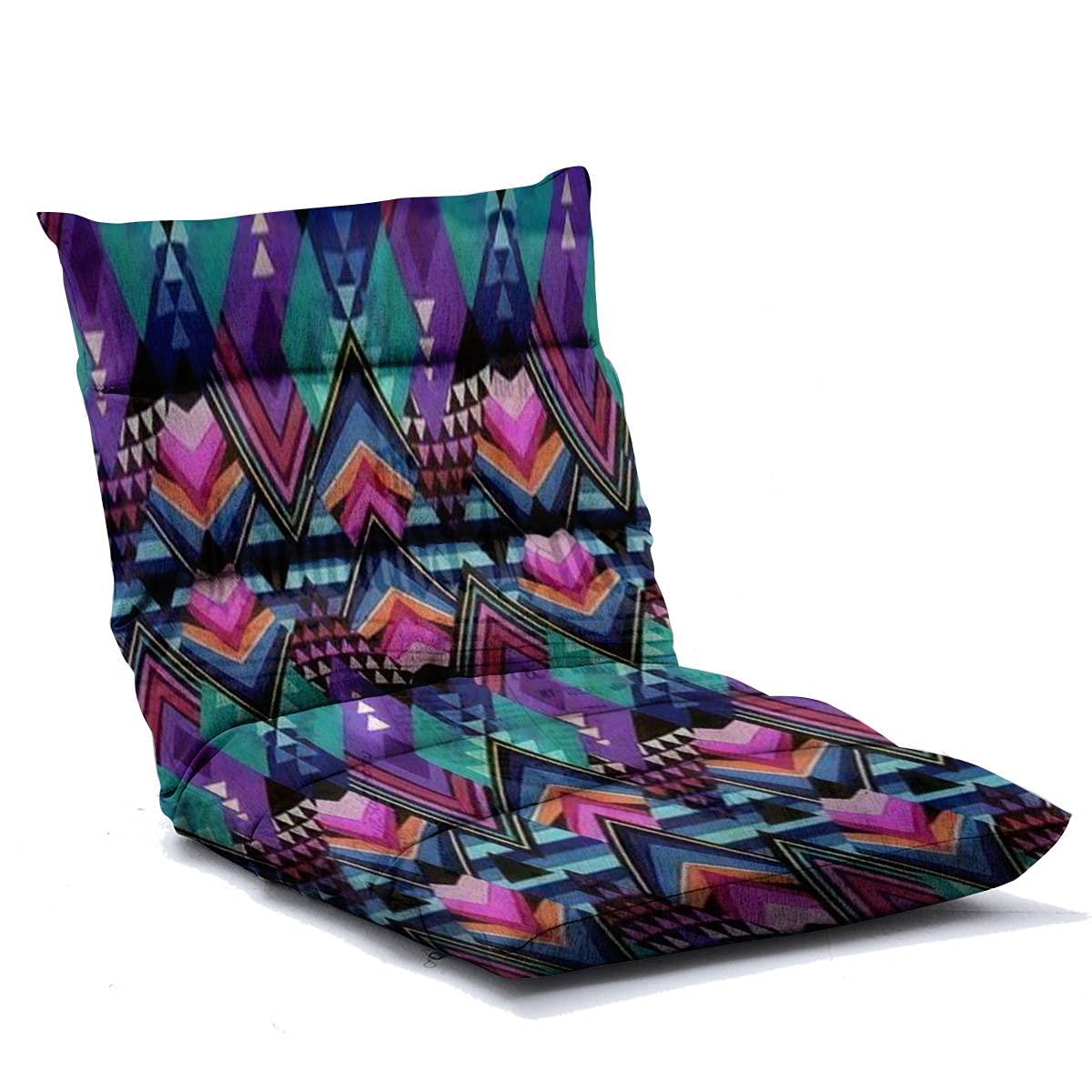 Cool Abstract Tribal Print Adjustable Floor Lounger Sofa - 6-Position Memory Foam Folding Chair for Kids & Adults - Perfect for Reading, Watching TV, Gaming & Relaxing at Home