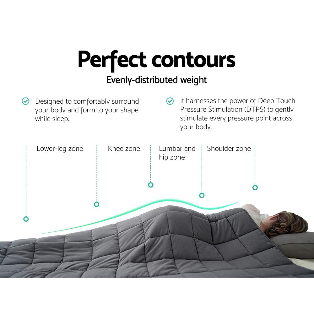Extra Small Kids Weighted Calming Blanket 2.3KG (5 lbs) - Dark Grey Sensory Blanket for Anxiety Relief & Better Sleep - Perfect for Toddlers' Bedtime, Nap Time & Relaxation