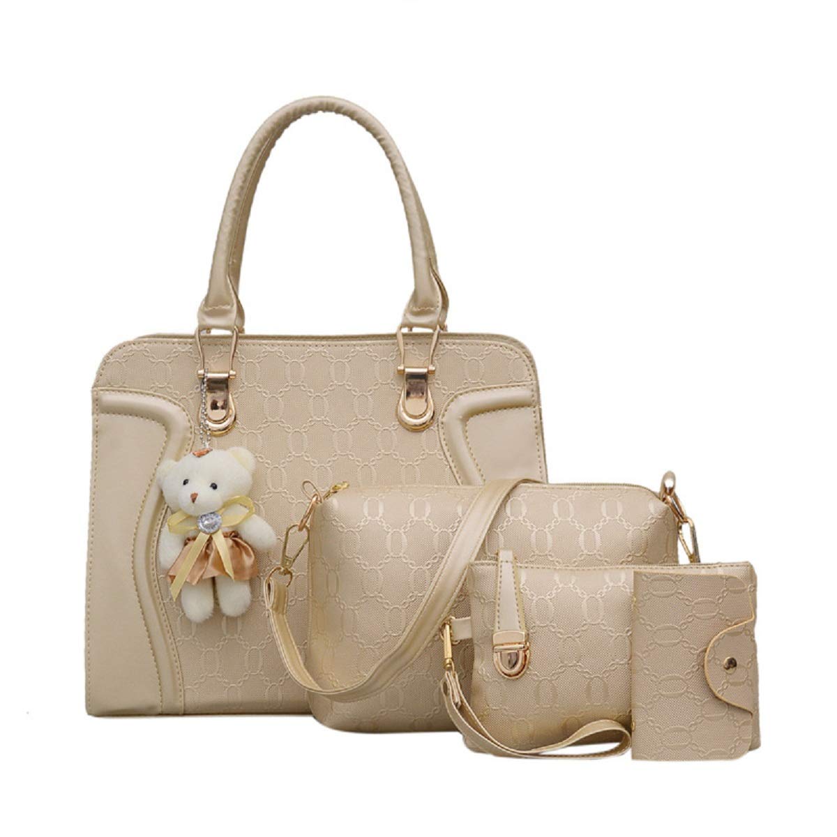 Stylish Women's Handbags Set - 4-Piece Shoulder Bags, Totes & Satchel Purse Collection for Work, Travel & Everyday Use