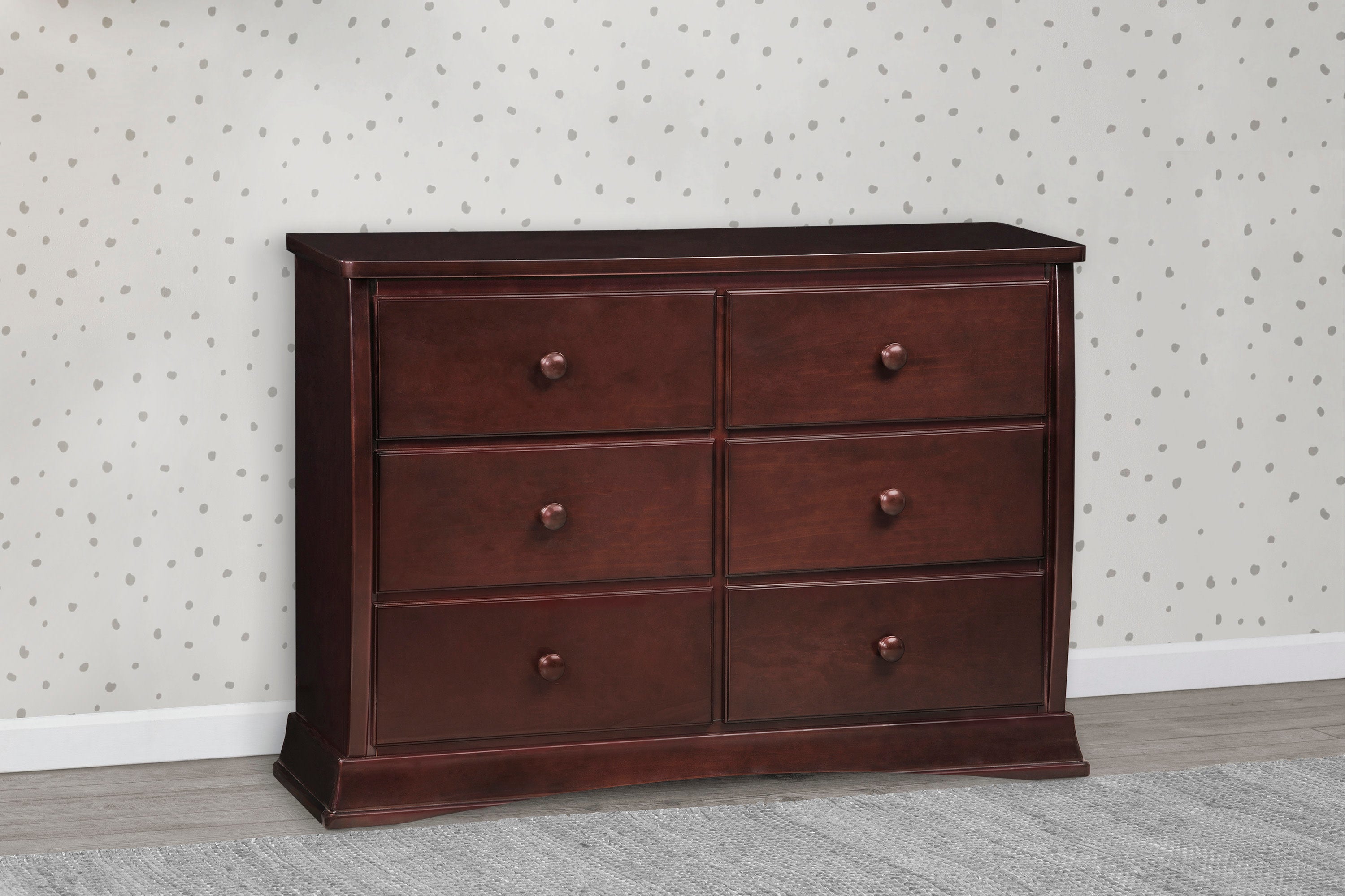 Stylish Bentley 6-Drawer Wooden Dresser for Bedroom - Modern Storage Chest with Smooth Gliding Drawers | Perfect for Master Bedroom, Guest Room & Nursery Organization