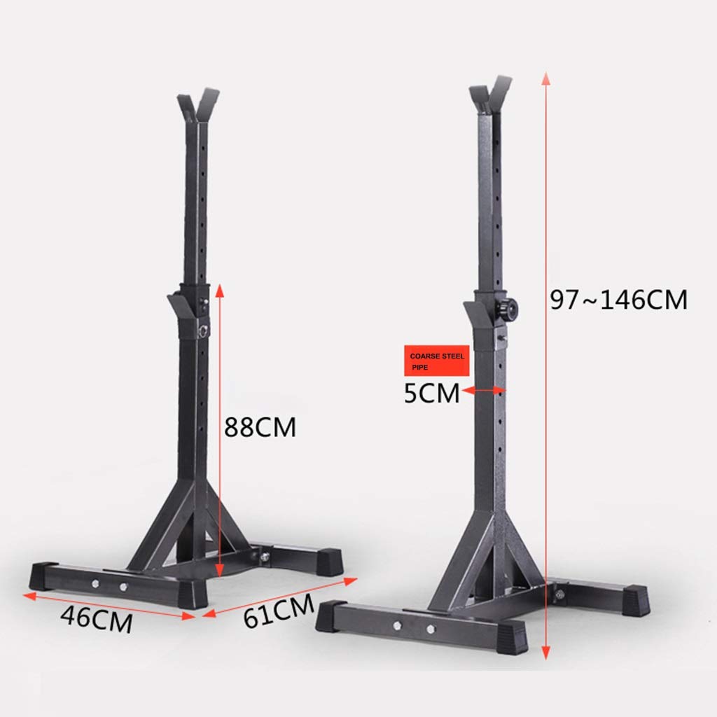 Adjustable Split Barbell Rack & Squat Rack with Weight Bench - Heavy Duty Home Gym Equipment for Strength Training | Perfect for Squats, Bench Press & Full-Body Workouts