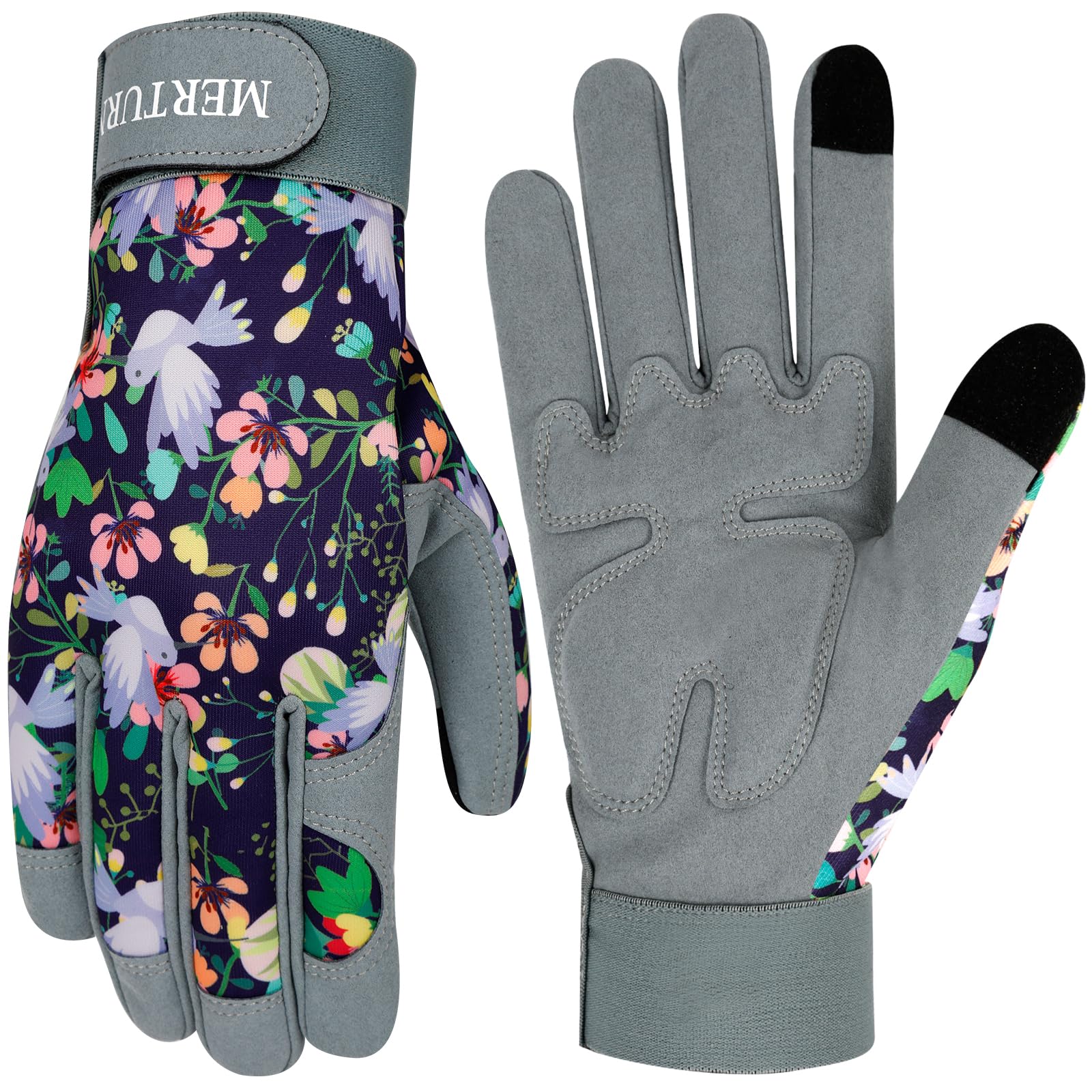 Premium MERTURN Leather Gardening Gloves for Women - Thorn Proof, Durable Work Gloves for Planting, Weeding & Outdoor Activities