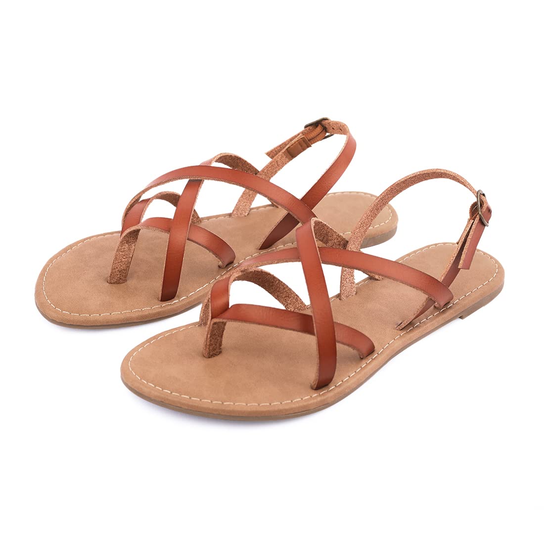 Women's Gladiator Flat Sandals - Strappy Fisherman Sandals with Ankle Strap | Comfortable Summer Beach Walking Shoes for Outdoor Vacation & Casual Outfits