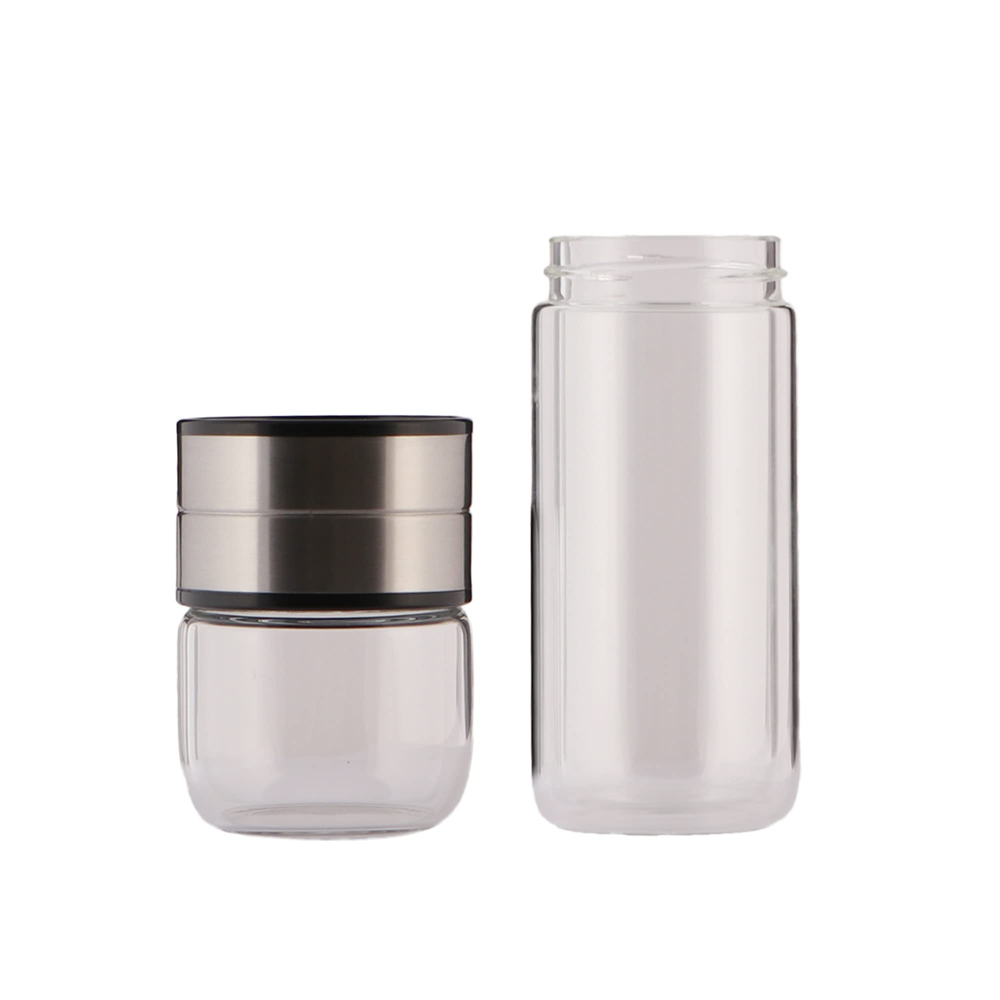 GEMHUB Crystal Water Bottle Set with Genuine Milky Quartz Gemstones | Infuse Your Water with Natural Energy for Wellness & Hydration | Perfect for Home, Office, and Yoga Practice