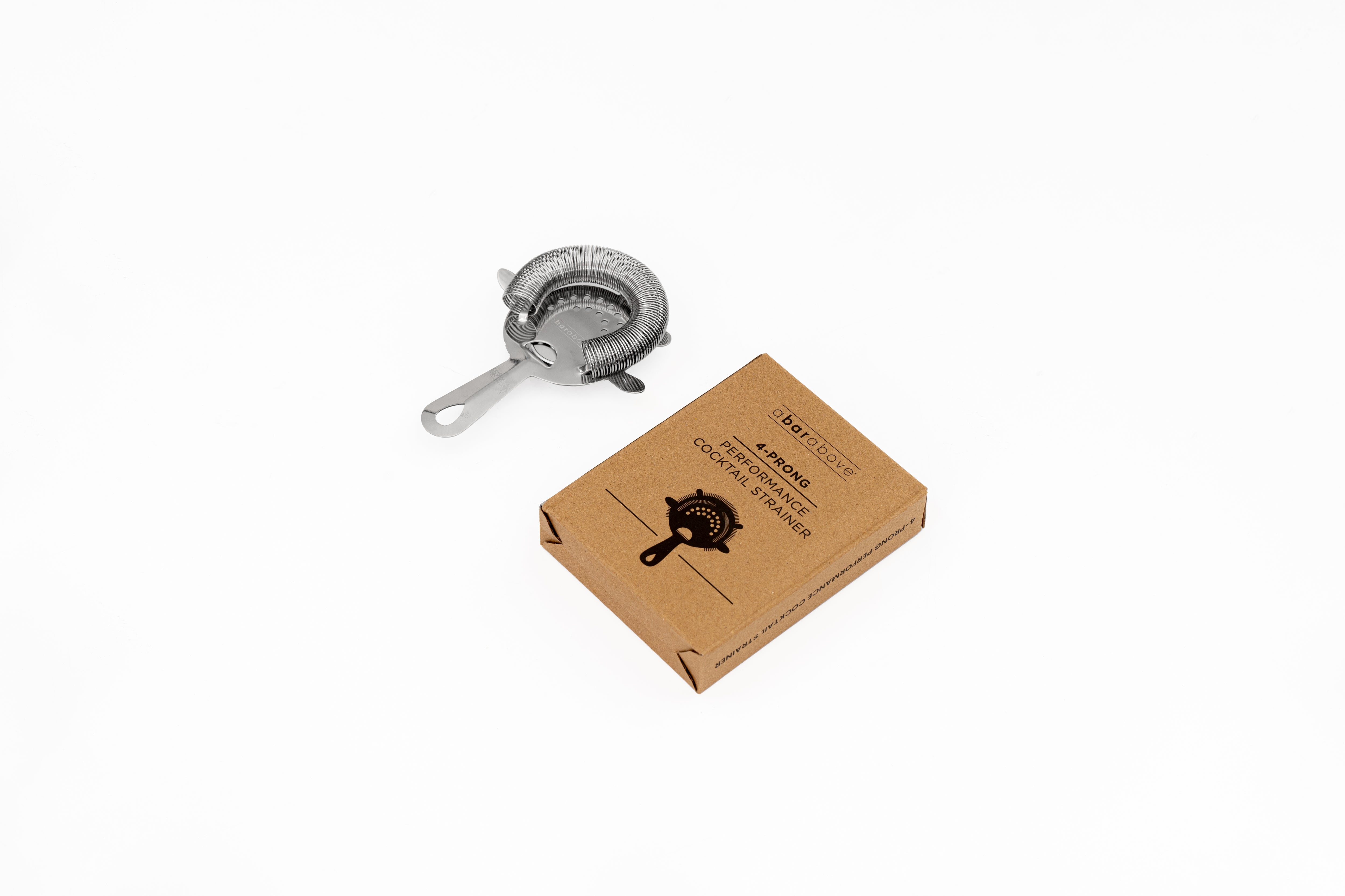 Premium 4-Prong Hawthorne Cocktail Strainer - Stainless Steel Bar Tool for Mixing & Straining Drinks - Perfect for Home Bars & Professional Bartenders