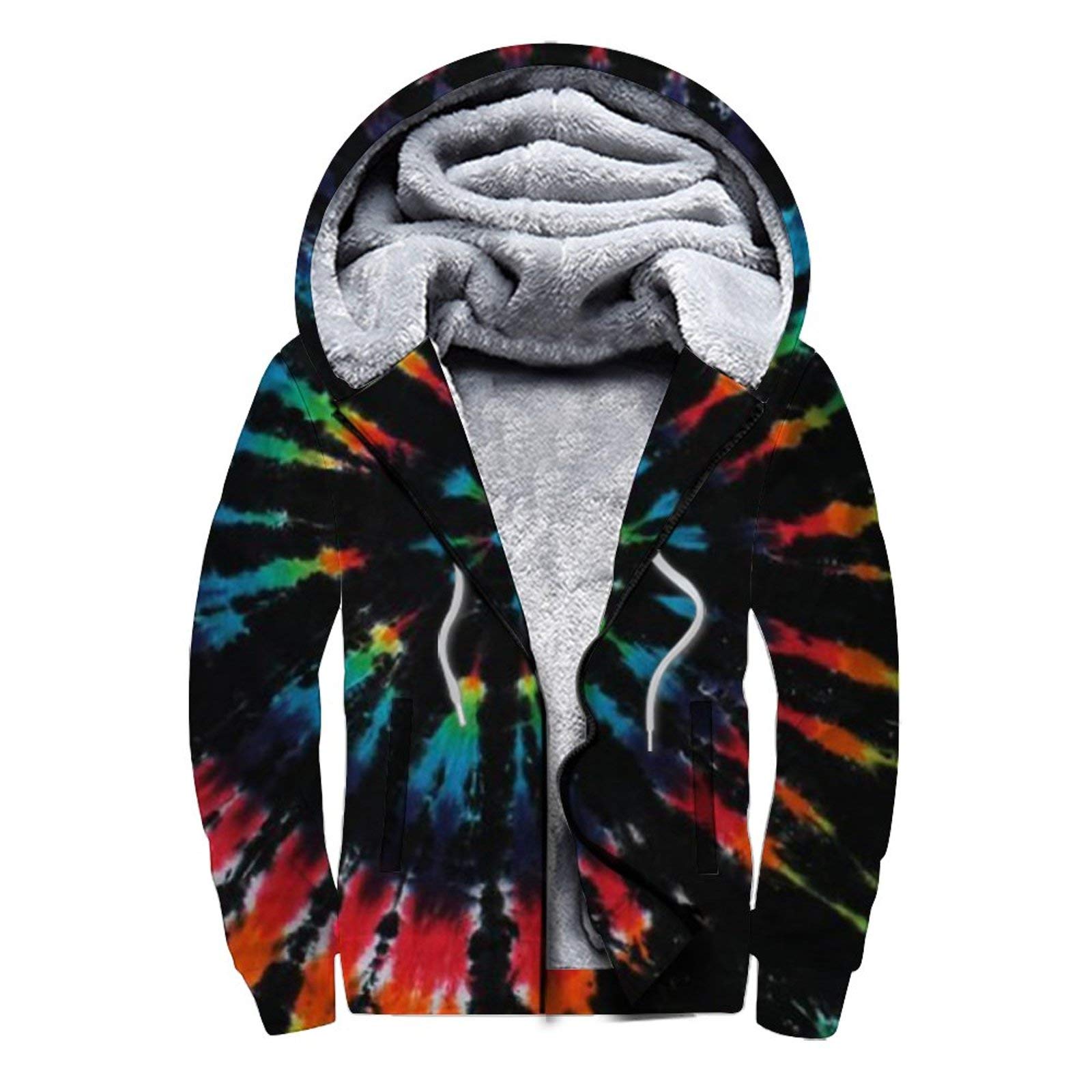 Men's Winter Fleece Hoodie Sweatshirt - Full Zip Warm Pullover Jacket for Men & Women (Sizes S-3XL) - Cozy Outerwear for Cold Weather, Outdoor Activities & Casual Wear