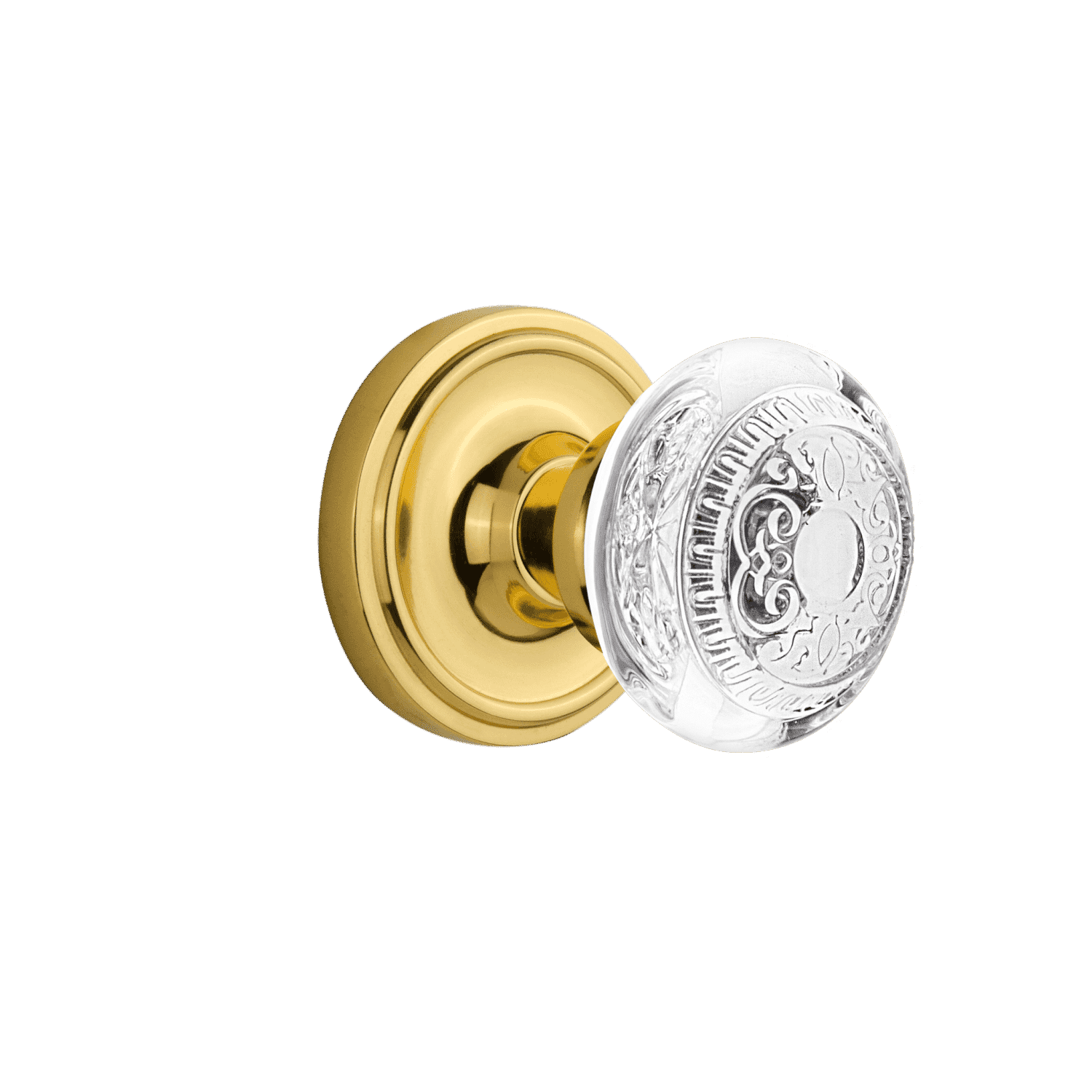 Vintage Unlacquered Brass Crystal Egg & Dart Knob - Classic Rosette Cabinet Hardware for Dressers, Wardrobes & Furniture (Set of 1) - Elegant Home Decor Upgrade