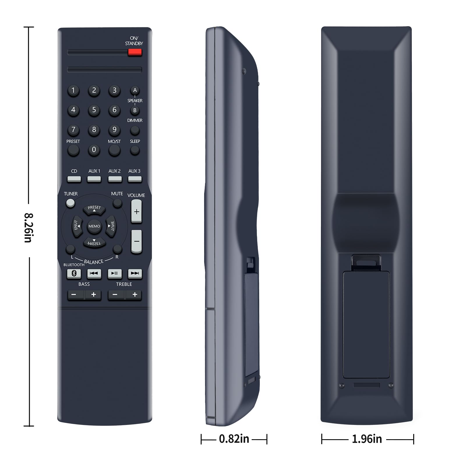 RMC-STR514 Replacement Remote Control Compatible with Insignia NS-STR514, NS-STR514-C Stereo Receiver - Perfect for Home Theater & Audio System Setup