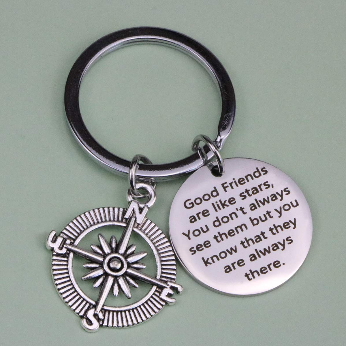 Best Inspirational Keychain for Friends - Engraved Mantra Jewelry Gift for Women & Men - Perfect Birthday Present for Her, Him, Couples & Best Friends - Office, Home, Car & Everyday Carry Accessory