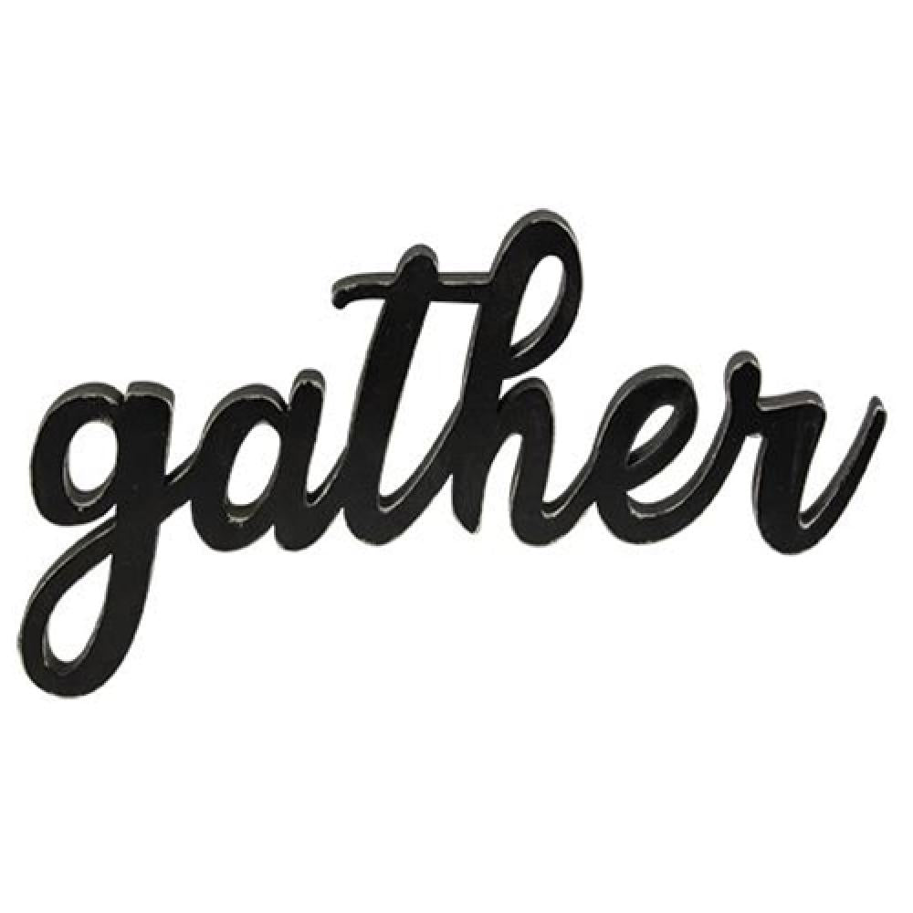Elegant Black Hanging Script Gather Sign - Perfect for Weddings, Parties & Home Decor